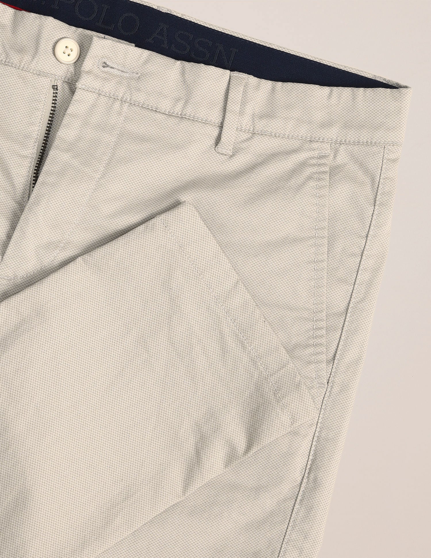 Mid Rise Regular Fit Trousers Beige - U.S. POLO ASSN. | Large