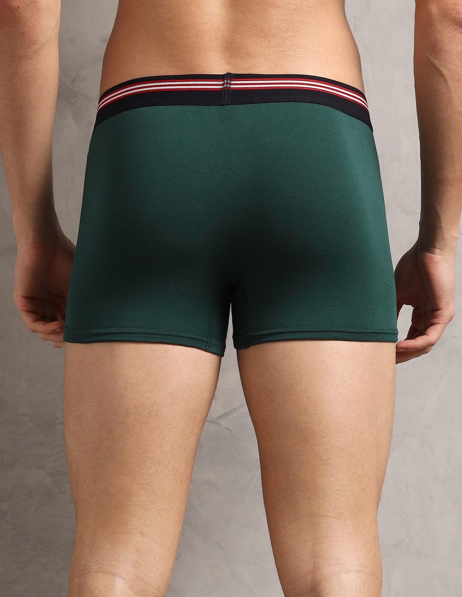 Breathable Solid I015-P3 Trunk - Pack Of 3 Bistro Green, Rust, Black - U.S. Polo Assn. India | Large
