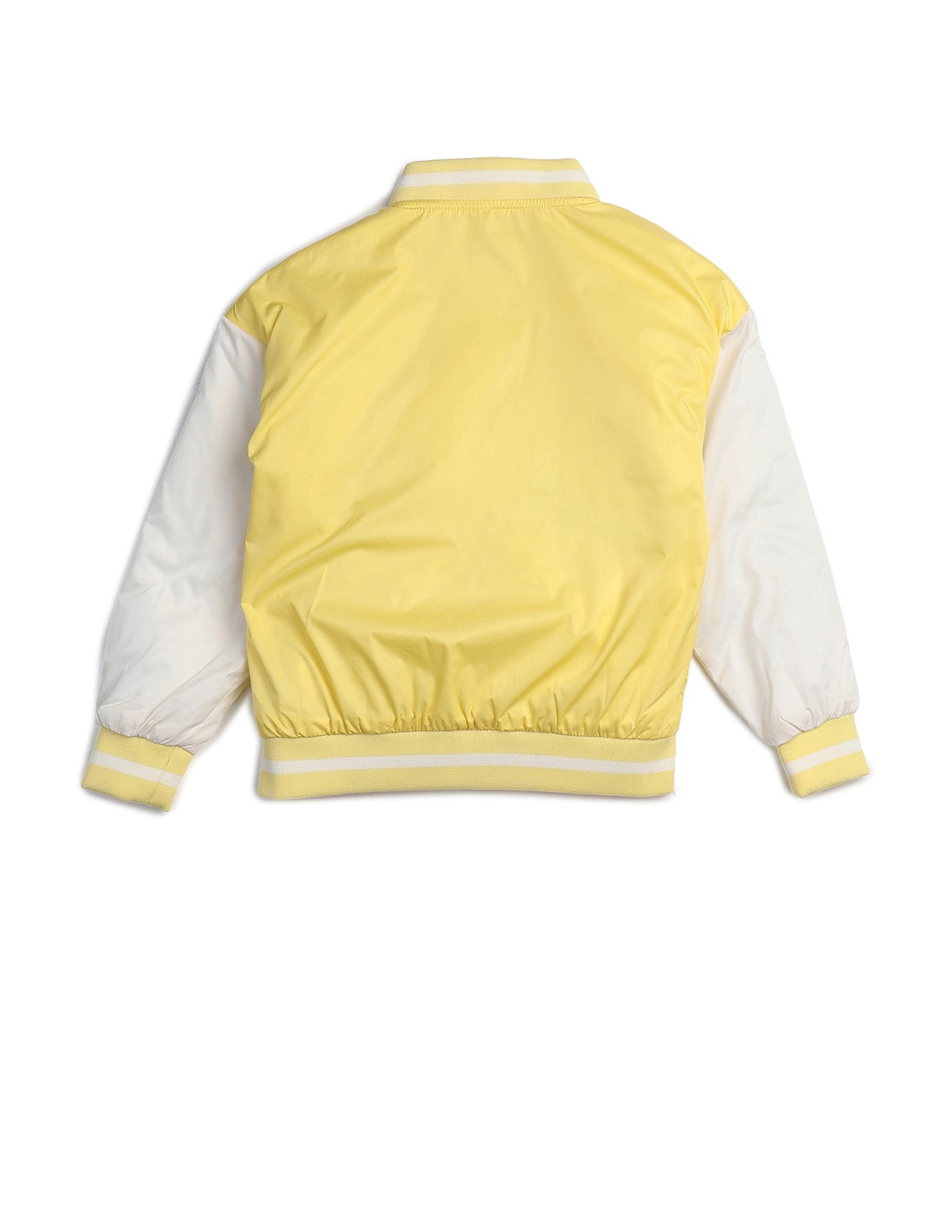 Girls Color Block Varsity Jacket Yellow - U.S. POLO ASSN. | Large