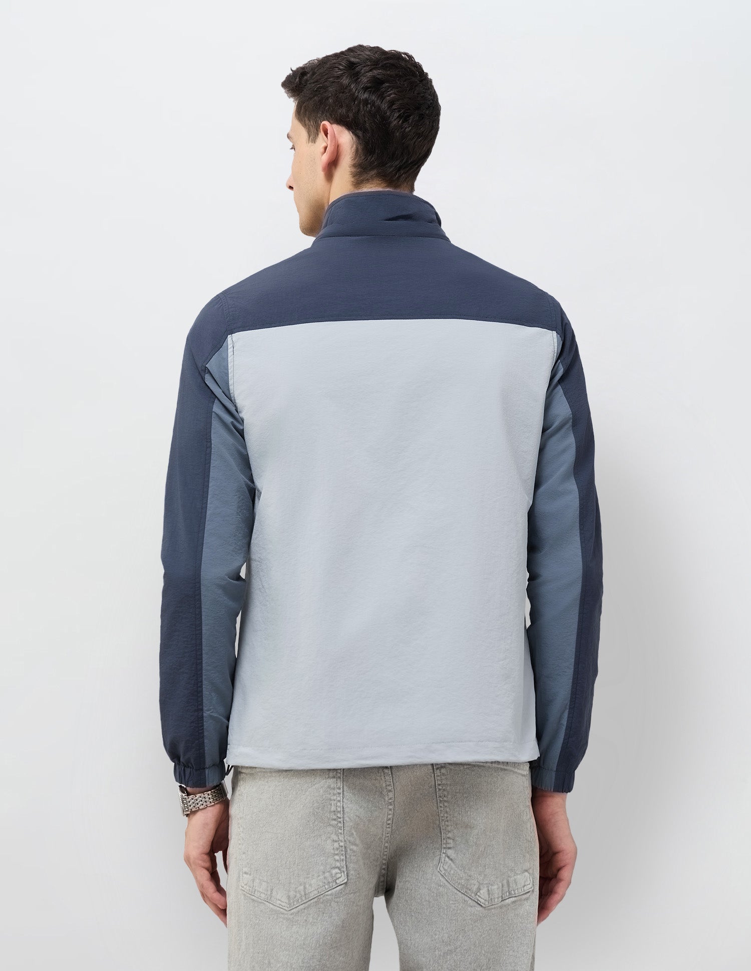 Colour Blocked Detachable Hood Jacket Grey - U.S. POLO ASSN. | Large