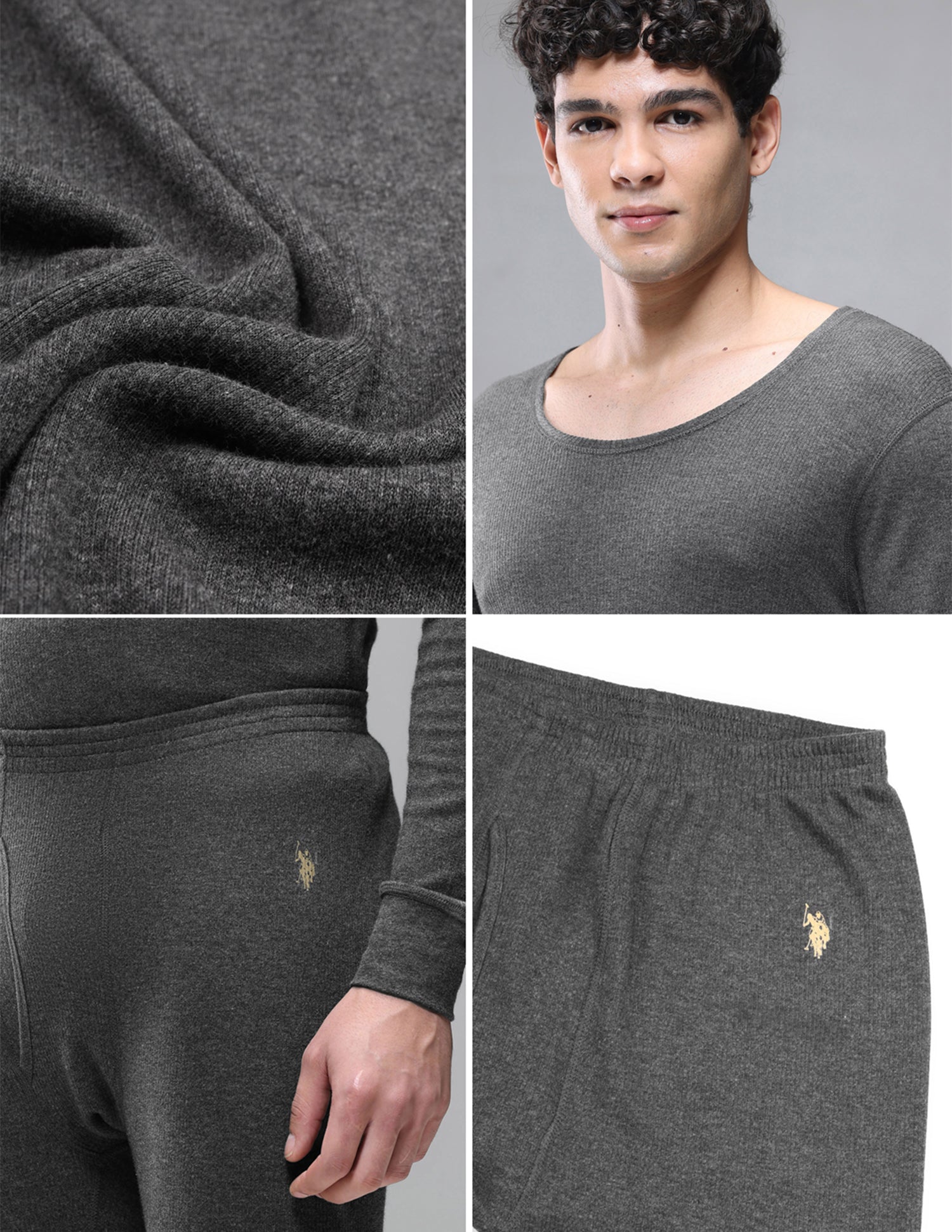 Men's Thermal set Antra Melarge - U.S. Polo Assn. India | Large