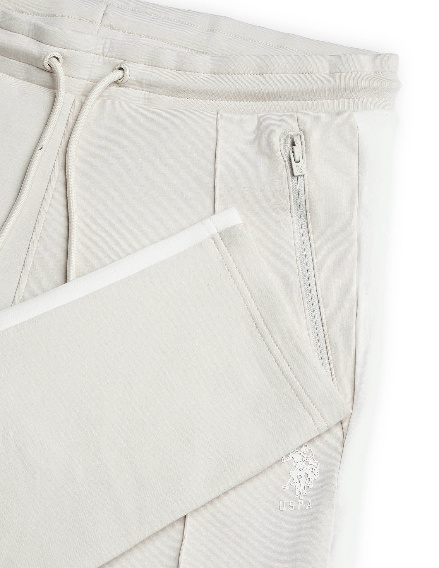 Mid Rise Regular Fit Active Track Pants Beige - U.S. POLO ASSN. | Large