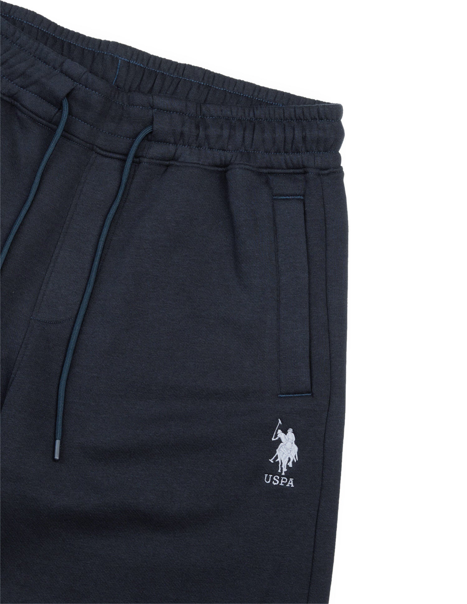 Cotton Fleece Relaxed Fit LR007 Track Pants Navy - U.S. Polo Assn. India | Large
