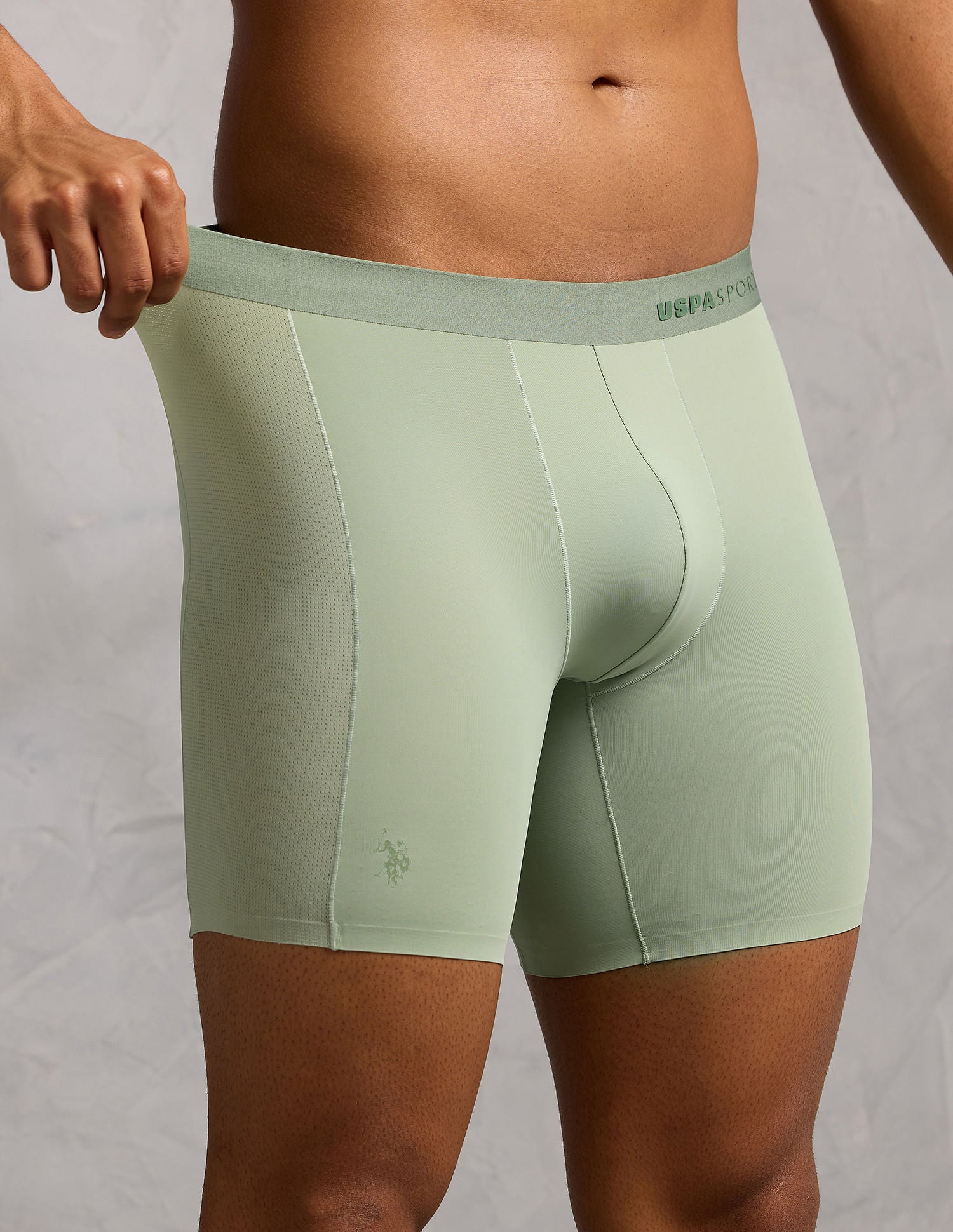 Micro Fibre Seamless Long Trunk Pastel Green - U.S. POLO ASSN. | Large