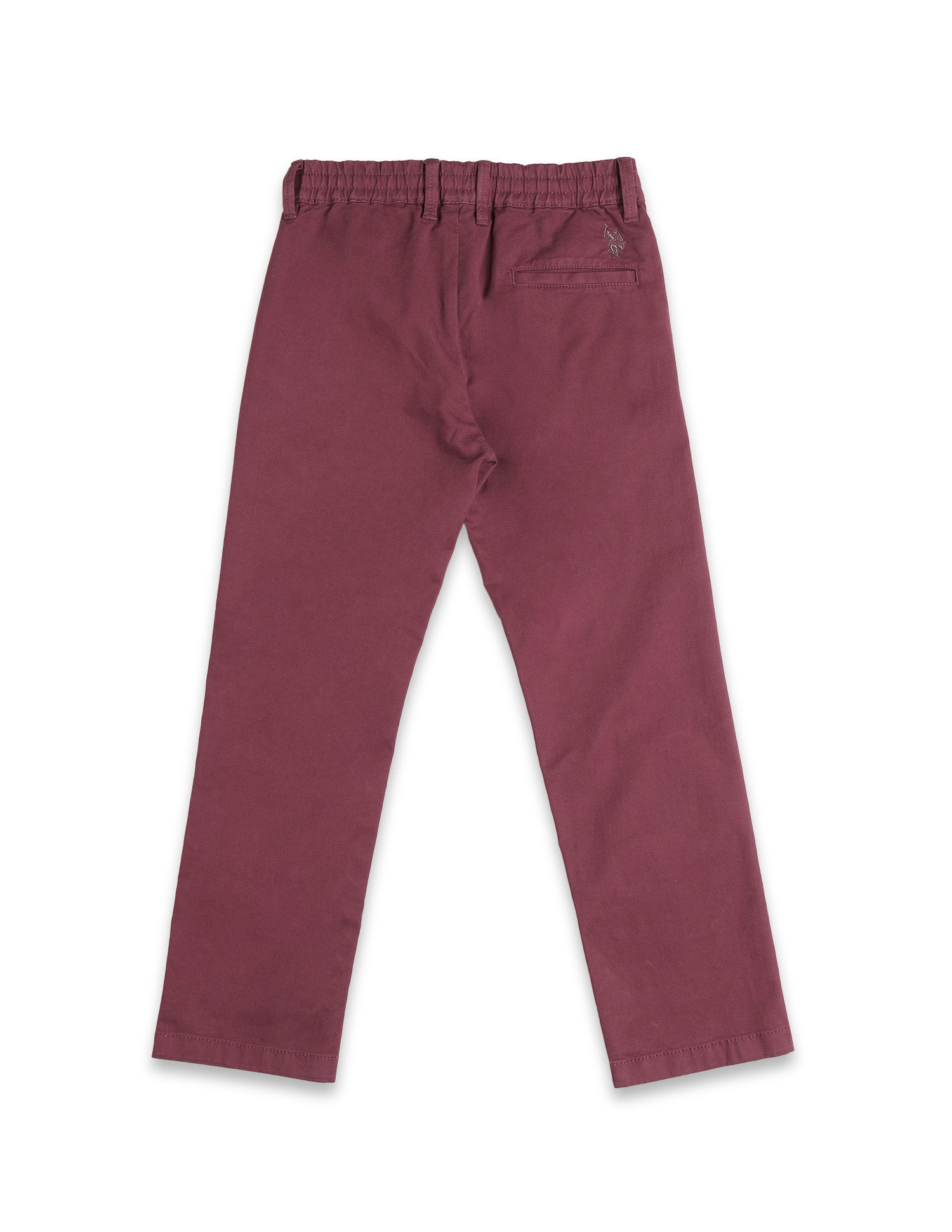 Boys Pure Cotton Twill Trousers Maroon - U.S. POLO ASSN. | Large