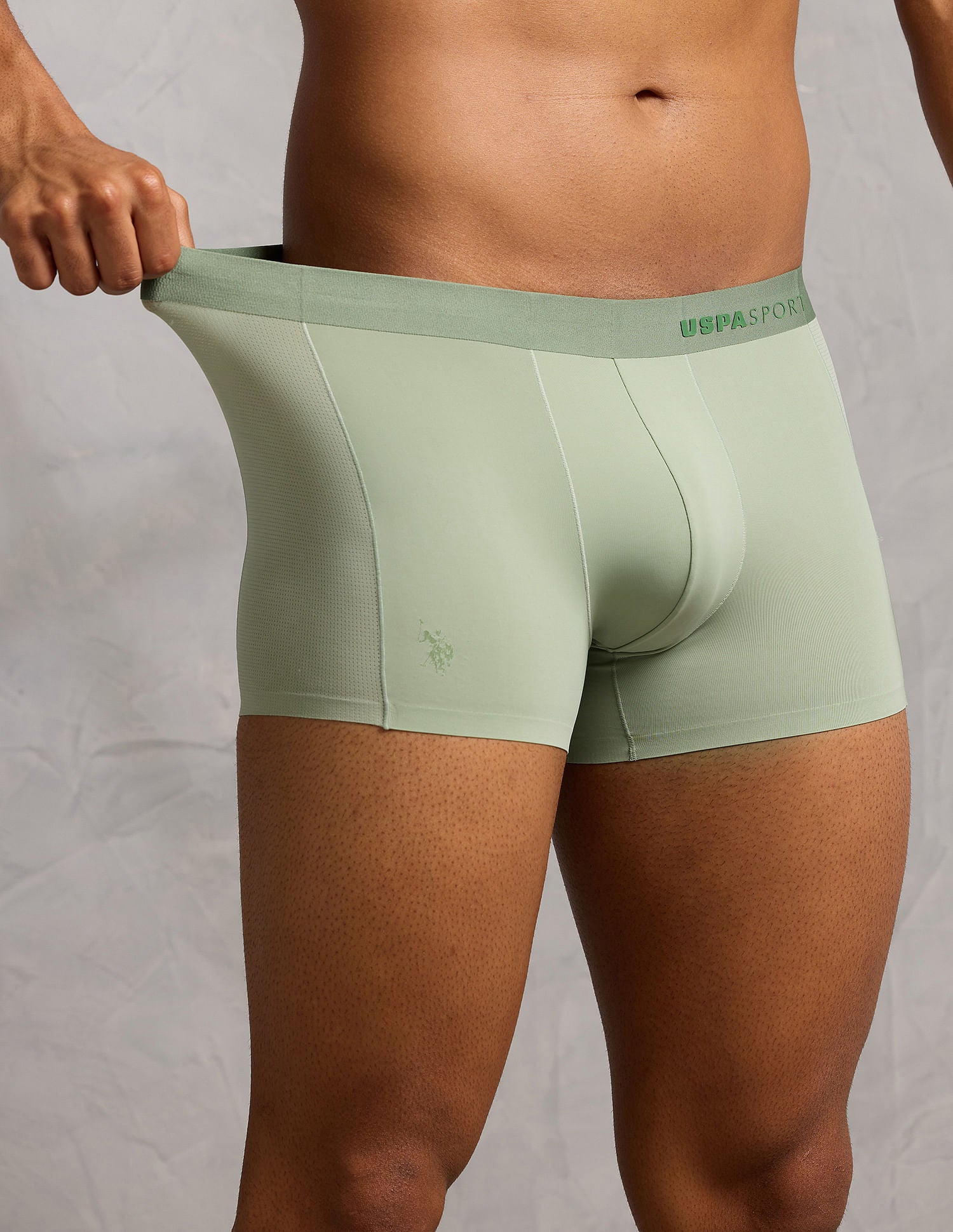 Micro Fibre Seamless High Stretch Trunk Pastel Green - U.S. POLO ASSN. | Large