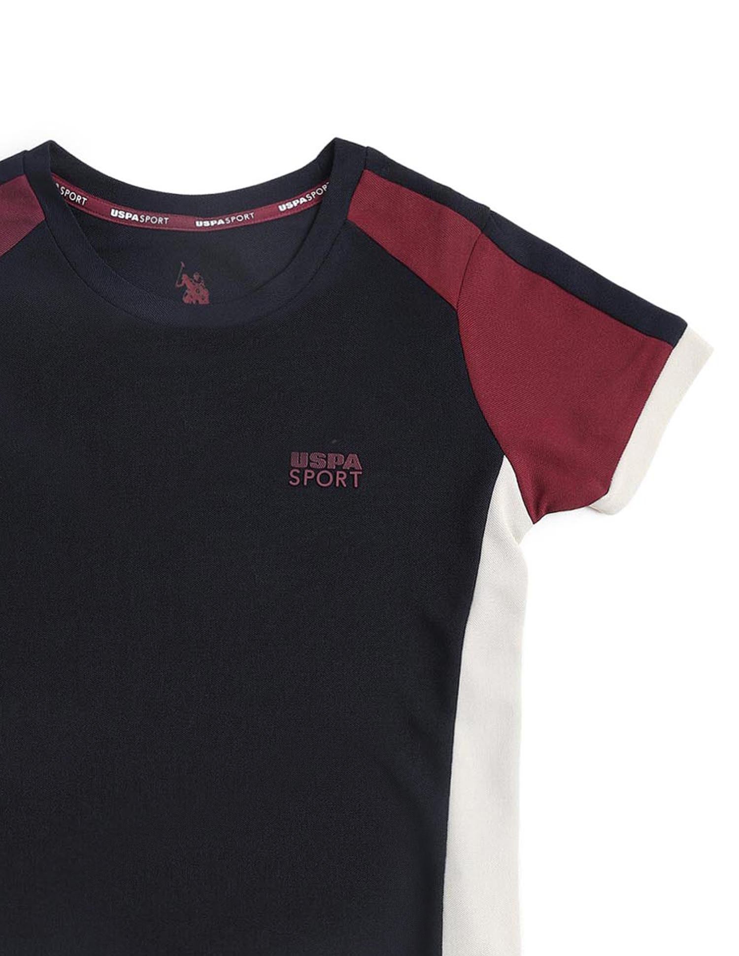 Boys Colourblocked Regular Fit T-Shirt Navy - U.S. POLO ASSN. | Large
