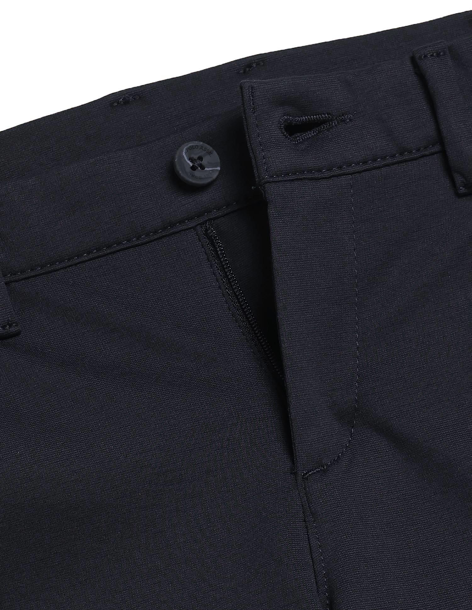 Boys Solid Slim Fit Trousers Navy - U.S. POLO ASSN. | Large