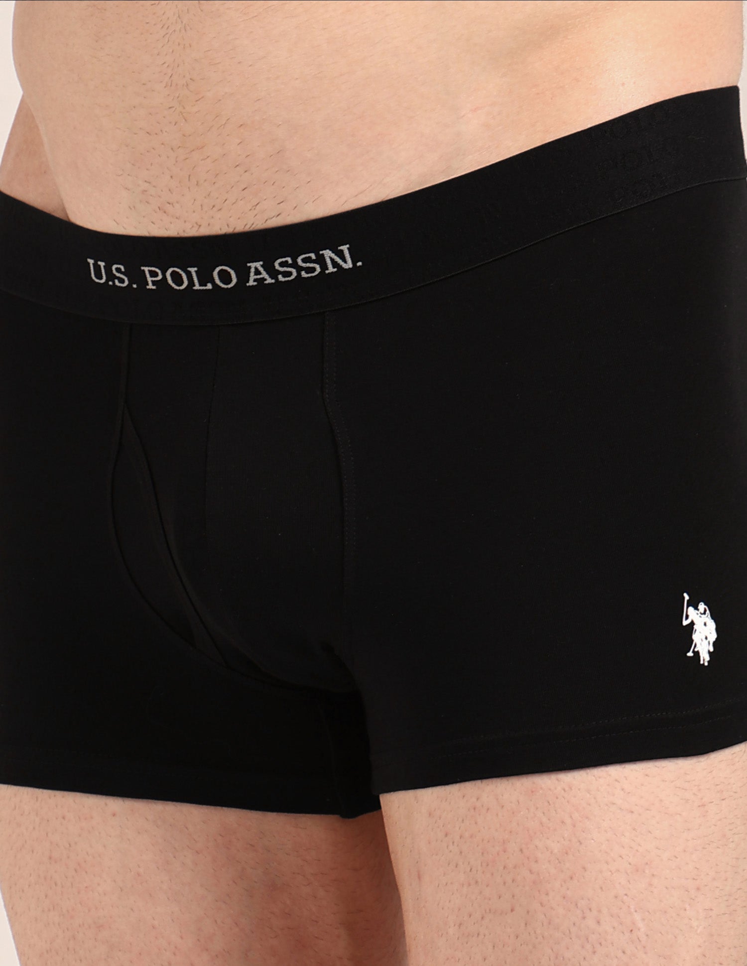 Printed Cotton Stretch Essential OET23 Trunk - Pack Of 2 Black/Flint Grey - U.S. Polo Assn. India | Large
