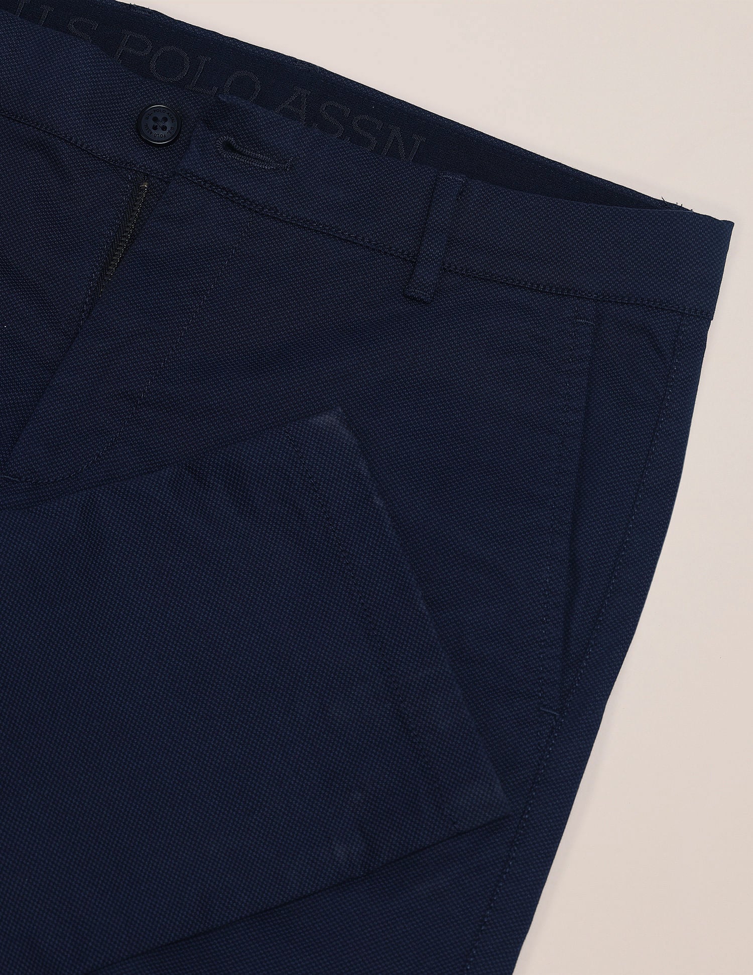 Austin Fit Solid Trousers Navy - U.S. POLO ASSN. | Large