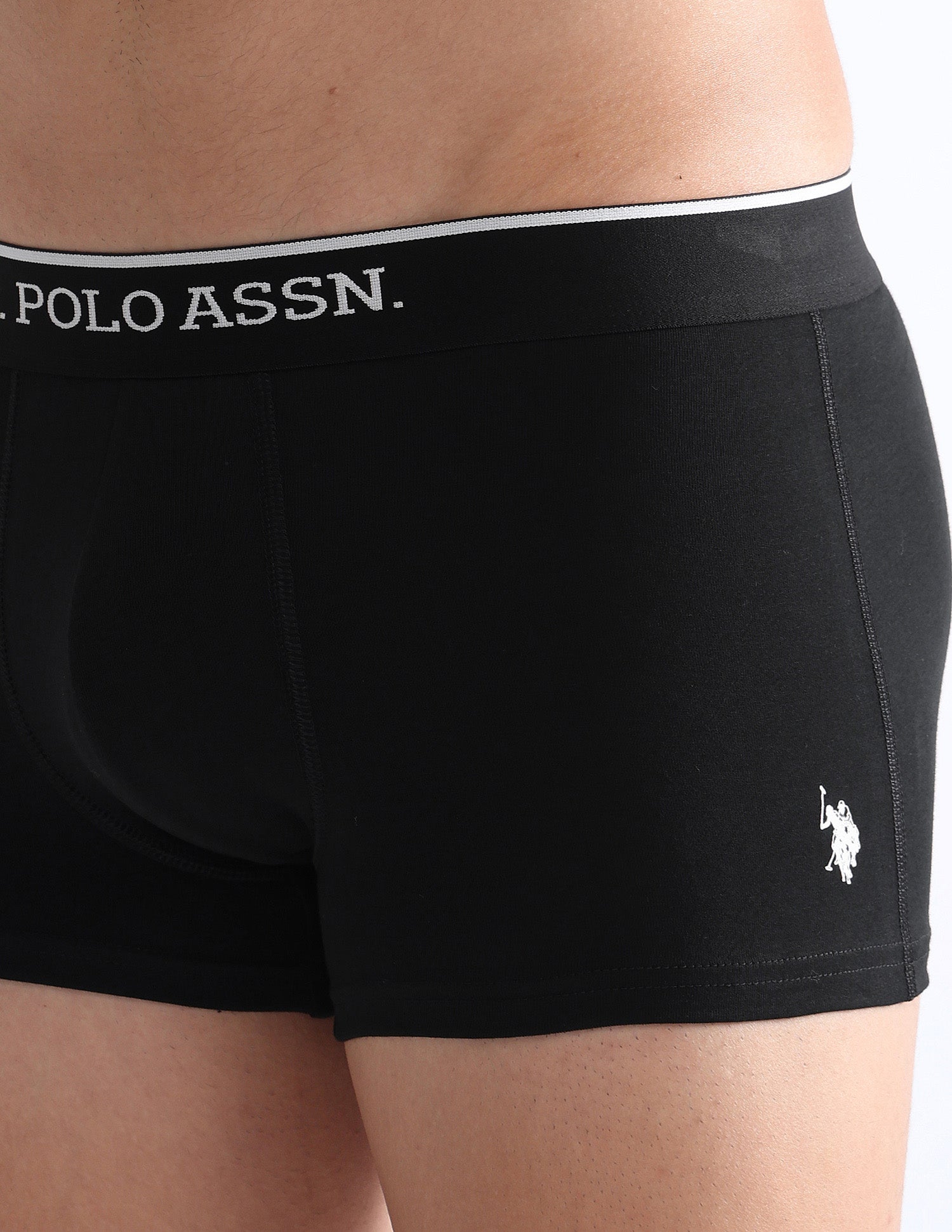 Antibacterial Solid ET004 Trunks - Pack Of 3 Black, Port Royal and Navy - U.S. POLO ASSN. | Large