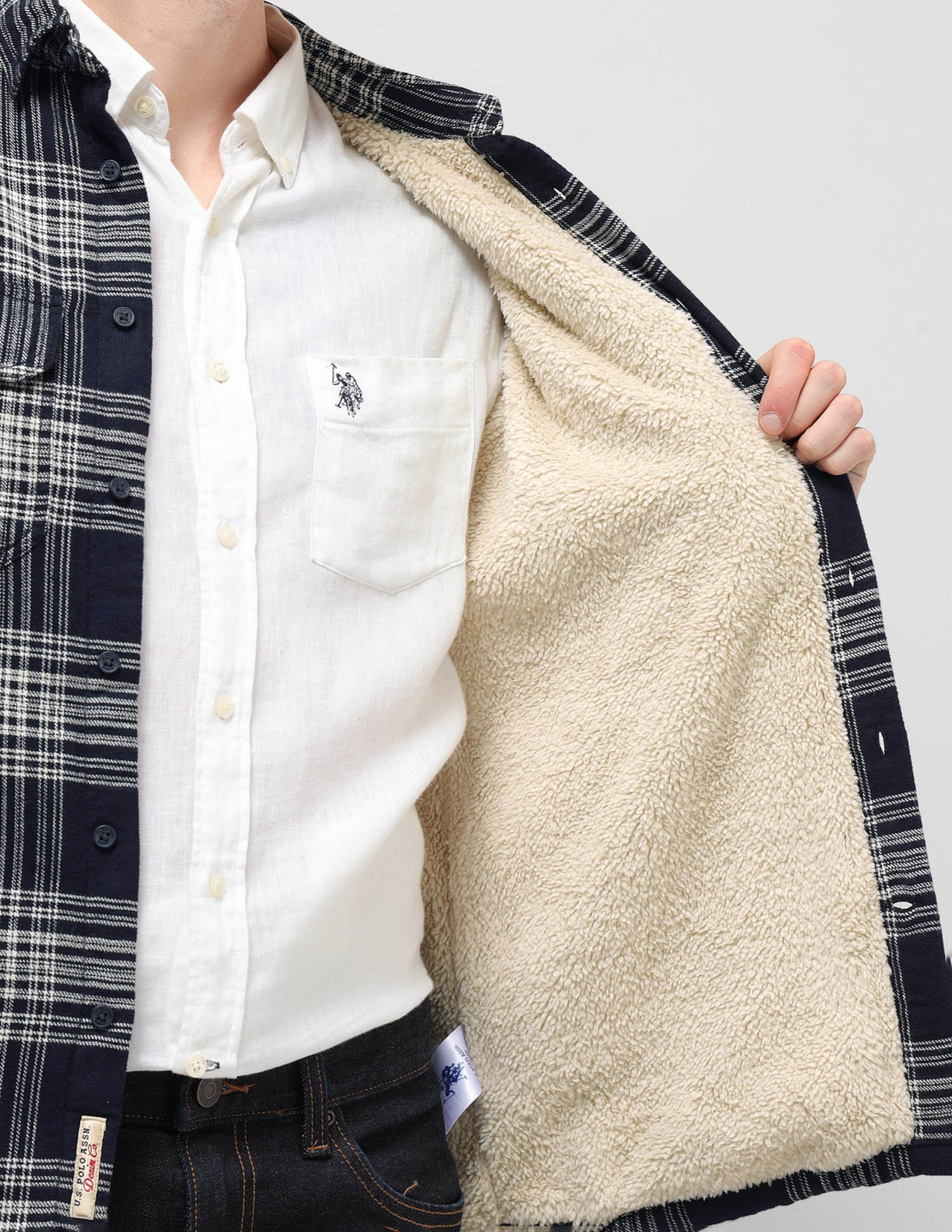 Tartan Checked Slim Fit Shirt Black - U.S. POLO ASSN. | Large