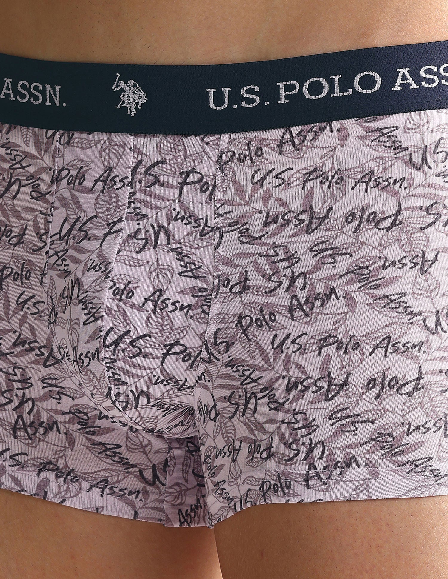 Elastic Waistband Ribbed OET08 Trunks - Pack Of 3 Grey, White, and Yellow - U.S. POLO ASSN. | Large