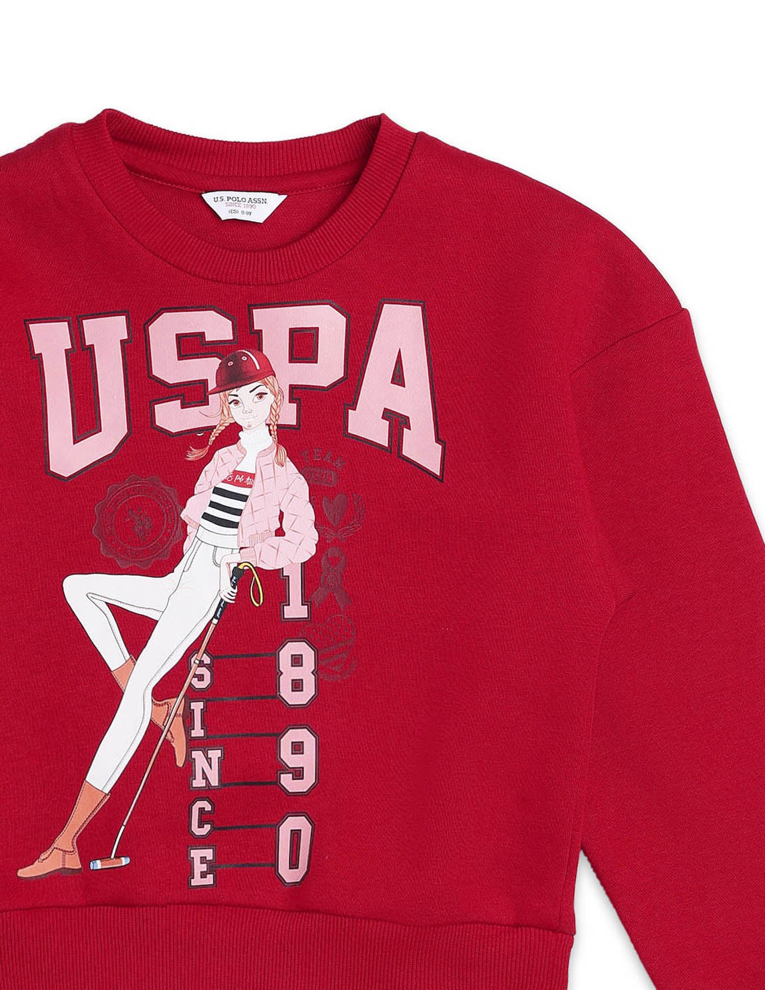 Brand Printed Regular Fit Sweatshirt Red - U.S. POLO ASSN. | Large