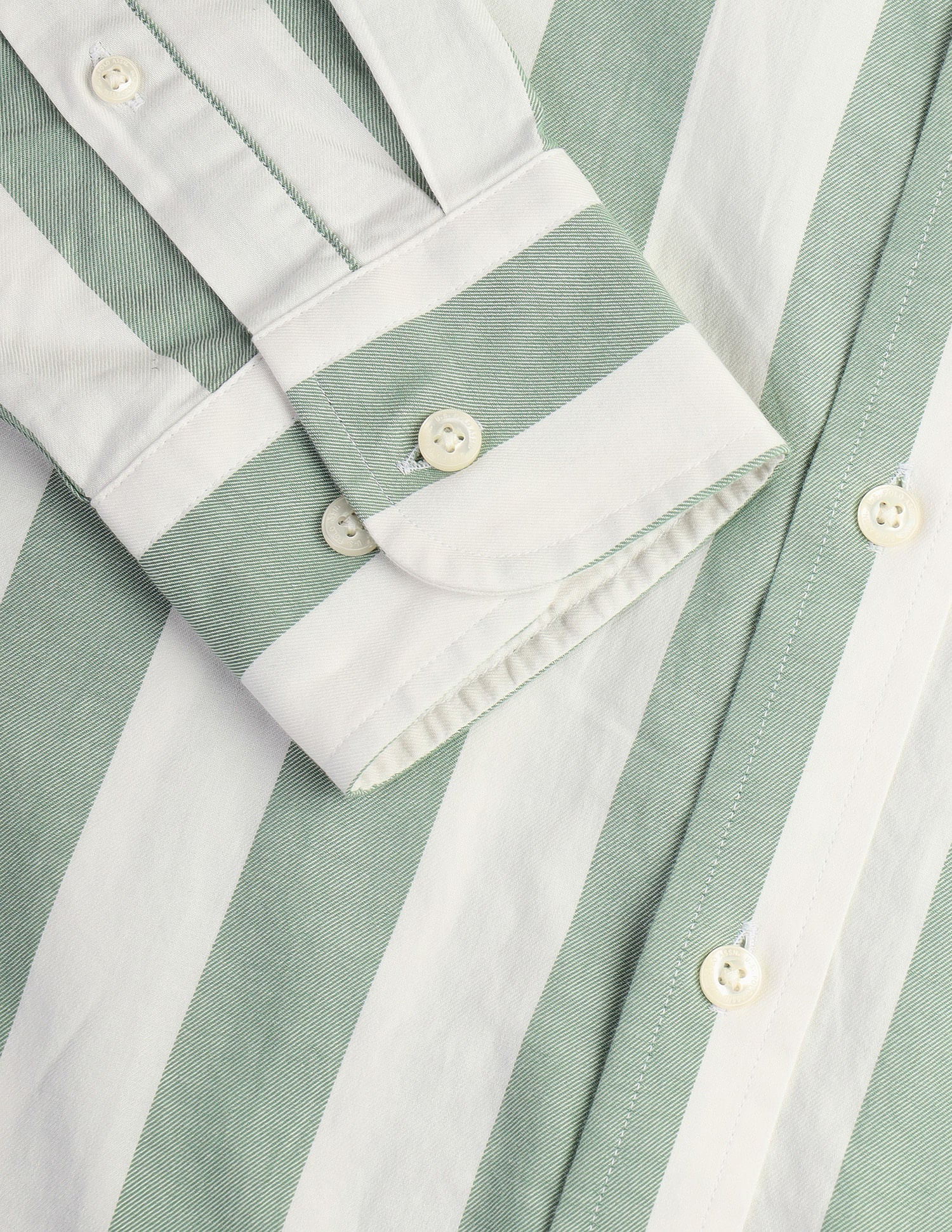 Pure Cotton Stripes Shirt Green - U.S. POLO ASSN. | Large