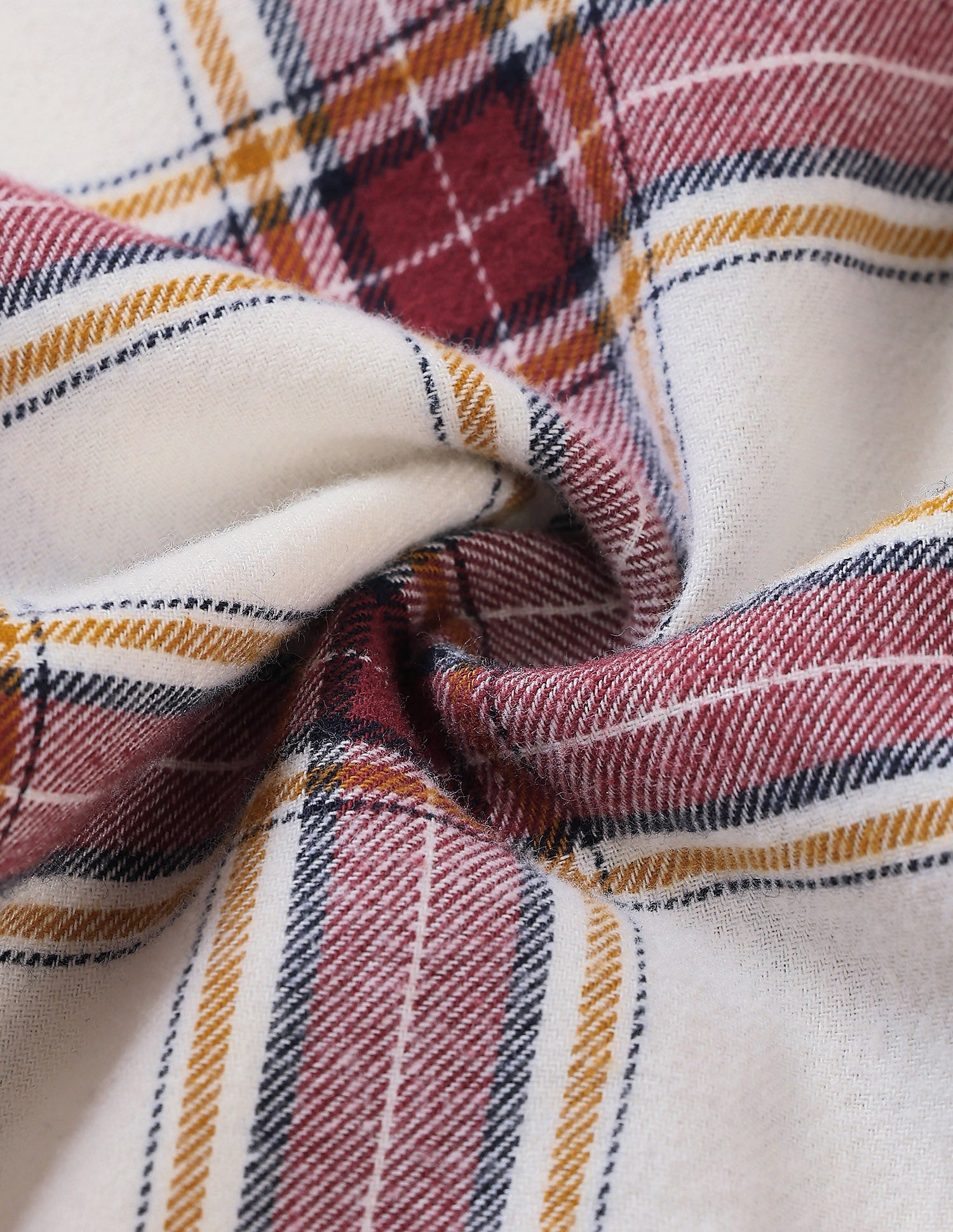 Twill Plaid Checked Hooded Shirt Off White - U.S. Polo Assn. India | Large