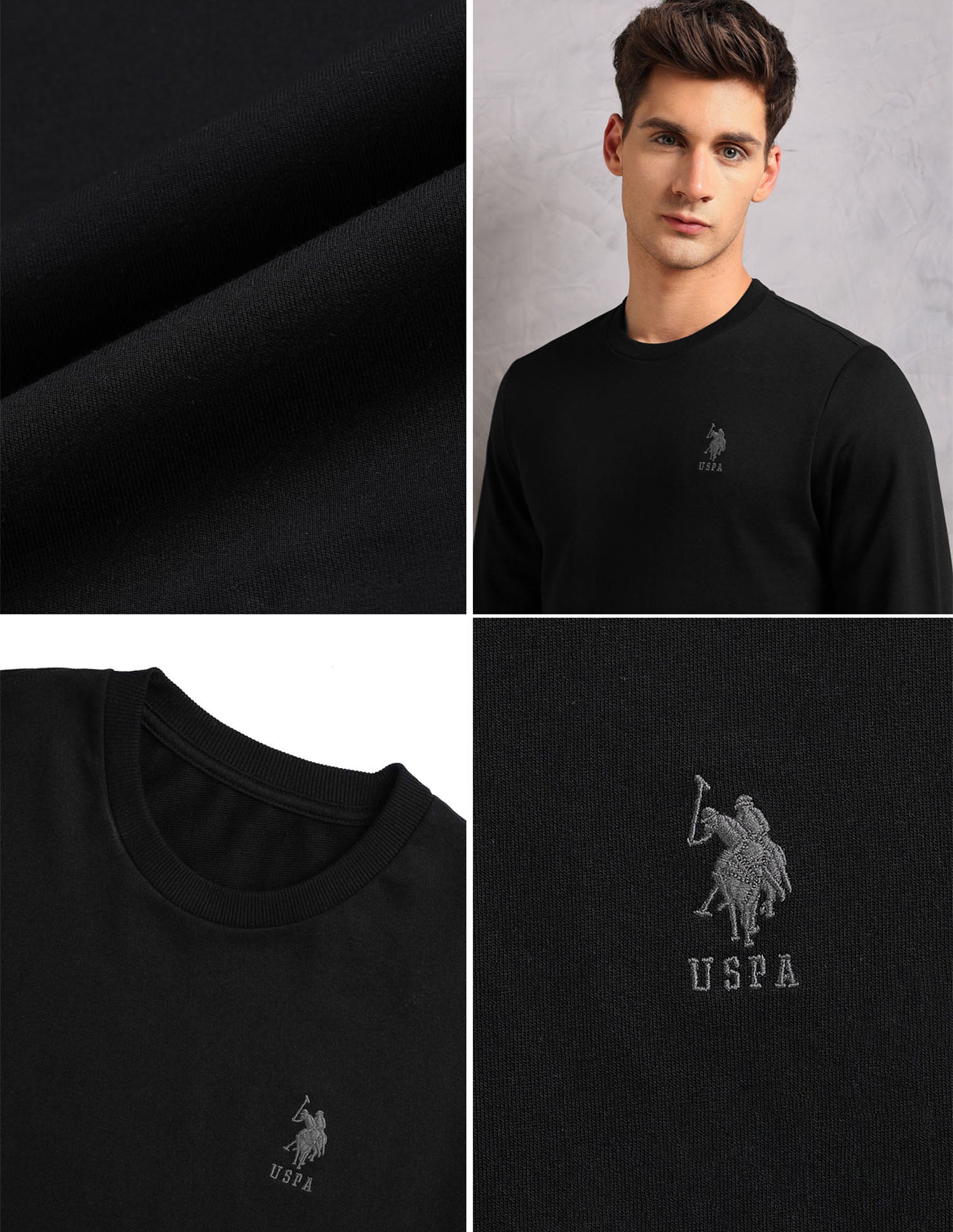 Comfort Fit Solid OEE14 Lounge T-Shirt - Pack Of 1 Black - U.S. POLO ASSN. | Large