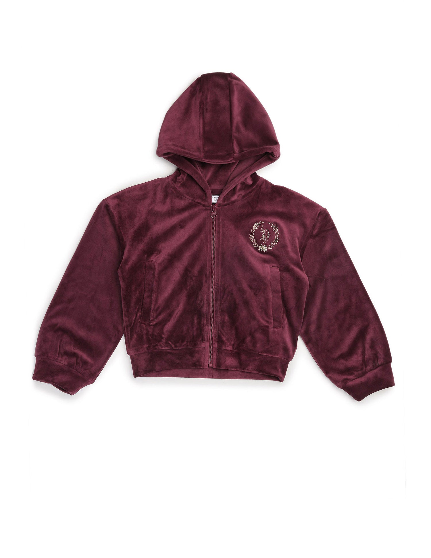 Solid Regular Fit Sweatshirt Wine - U.S. Polo Assn. India | Large