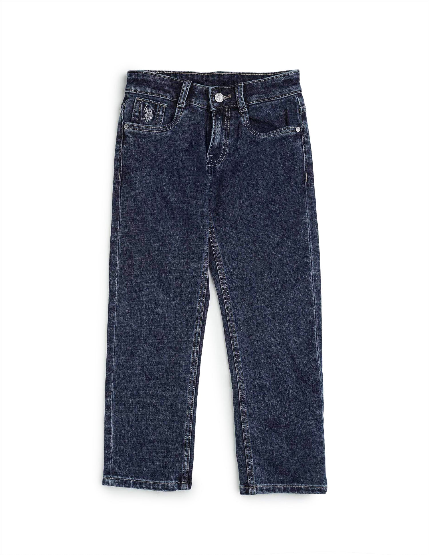 Boys Relaxed Fit Mid Rise Jeans Blue - U.S. POLO ASSN. | Large