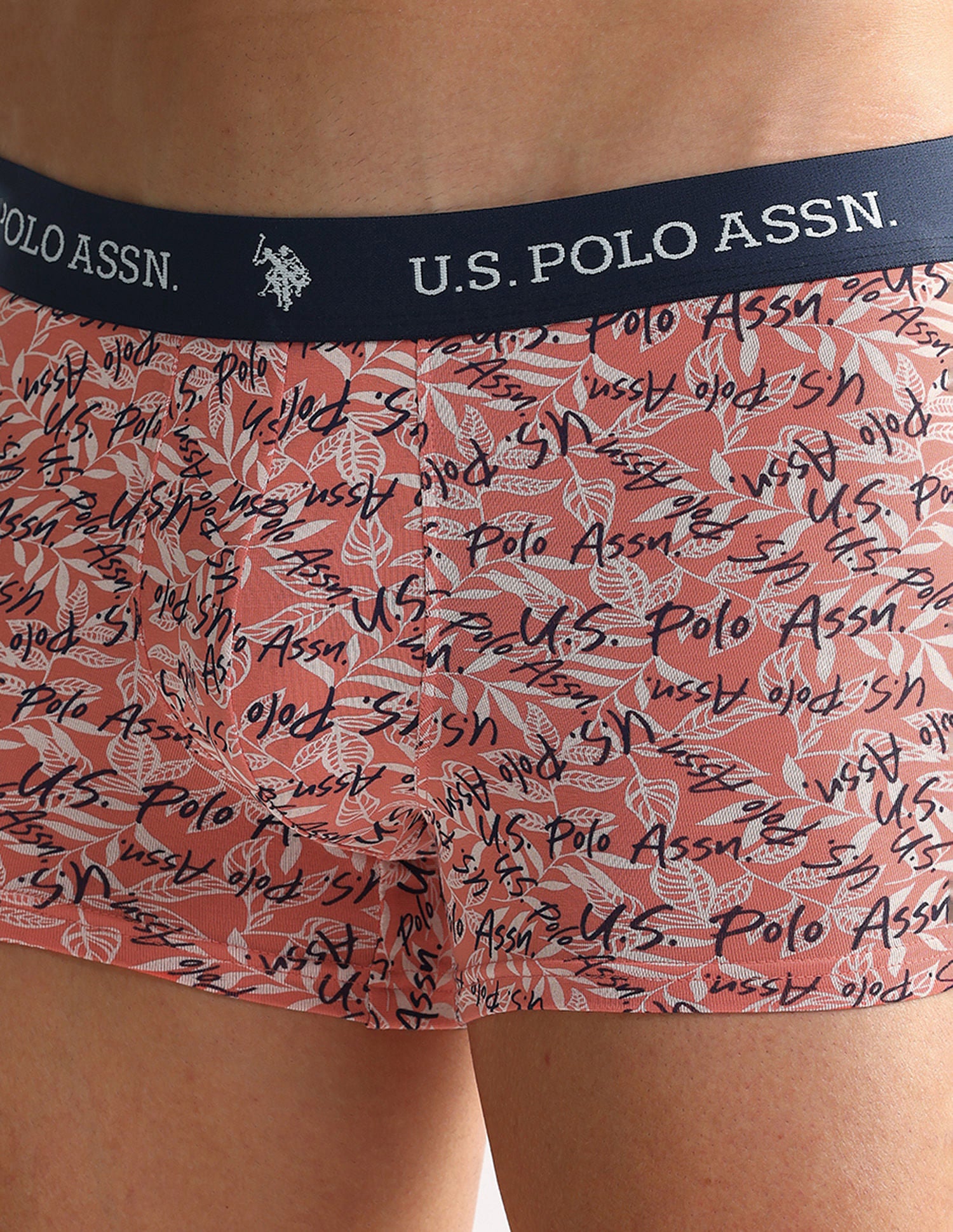 Elastic Waistband Ribbed OET08 Trunks - Pack Of 3 Red and Blue - U.S. POLO ASSN. | Large