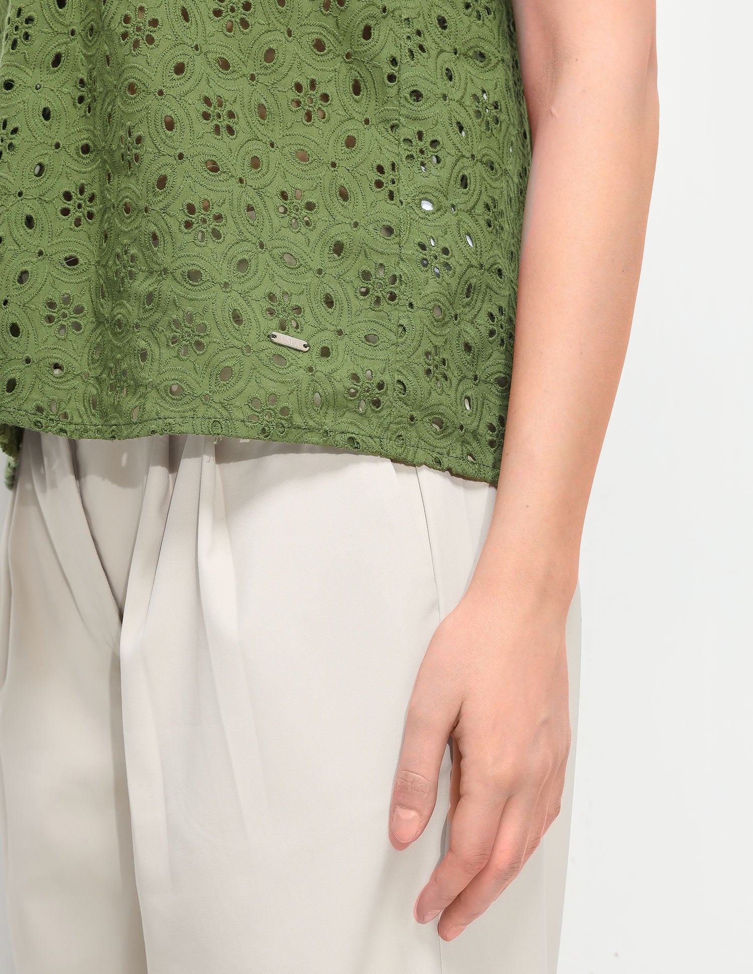 Floral Schiffili Regular Fit Top Olive - U.S. Polo Assn. India | Large