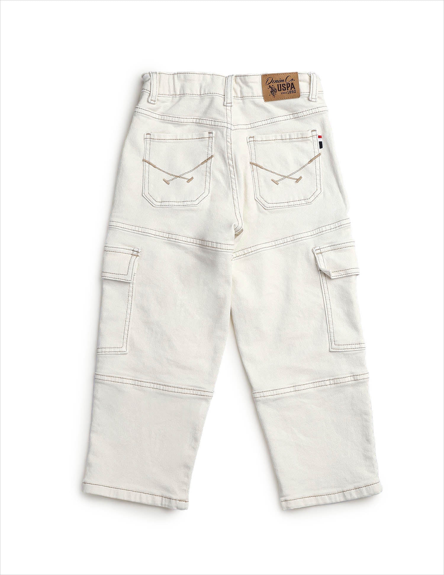 Boys Relaxed Fit Mid Rise Jeans White - U.S. POLO ASSN. | Large