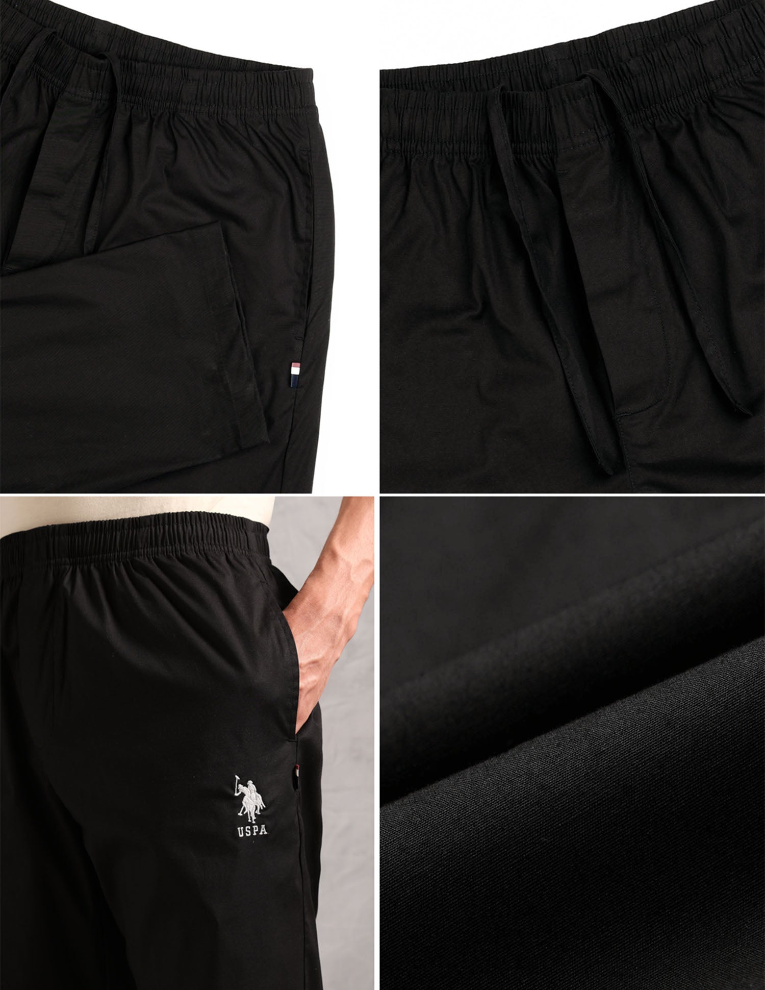 Relaxed Fit Solid LP003 Lounge Pants - Pack Of 1 Black - U.S. POLO ASSN. | Large