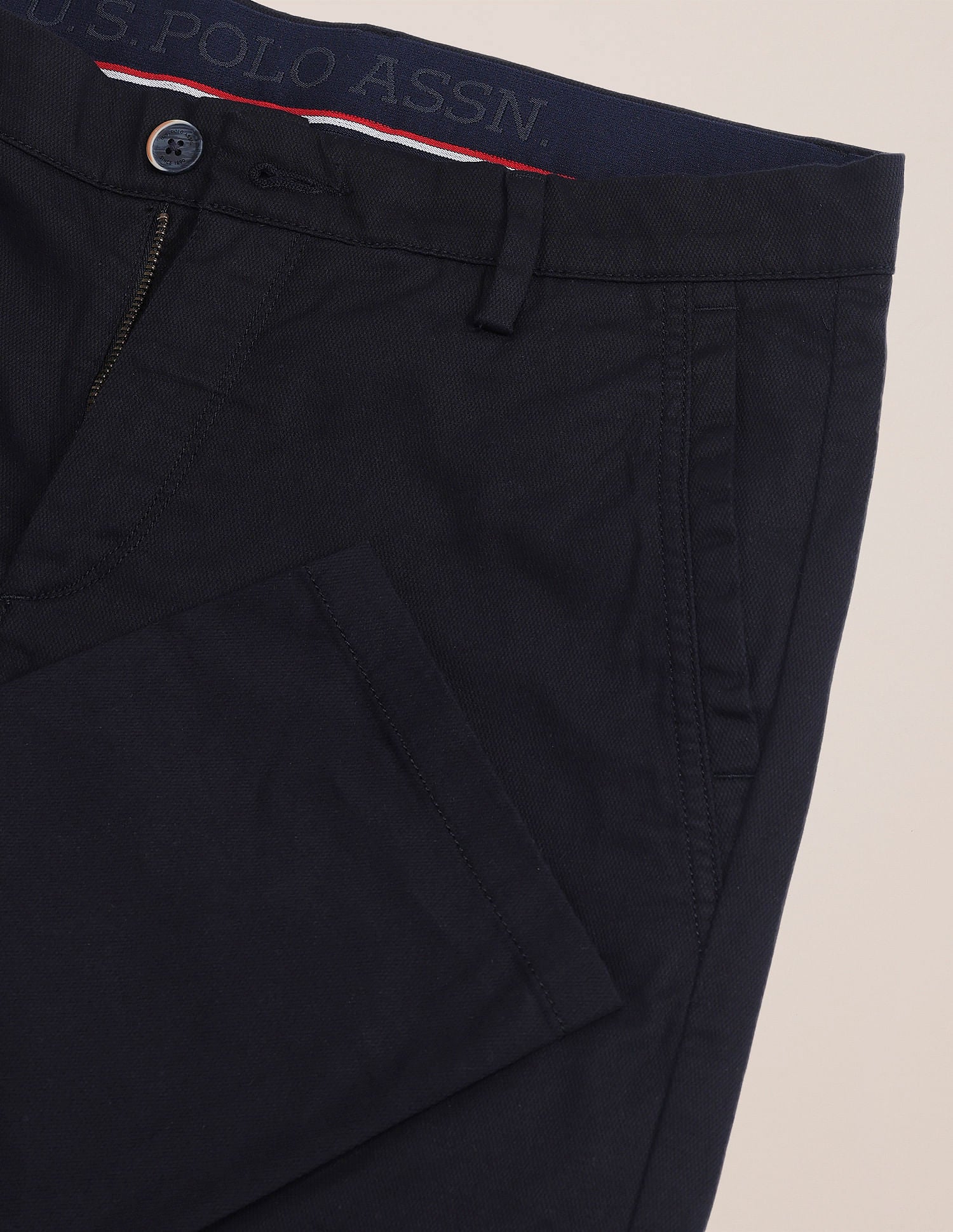 Austin Fit Solid Trousers Black - U.S. POLO ASSN. | Large