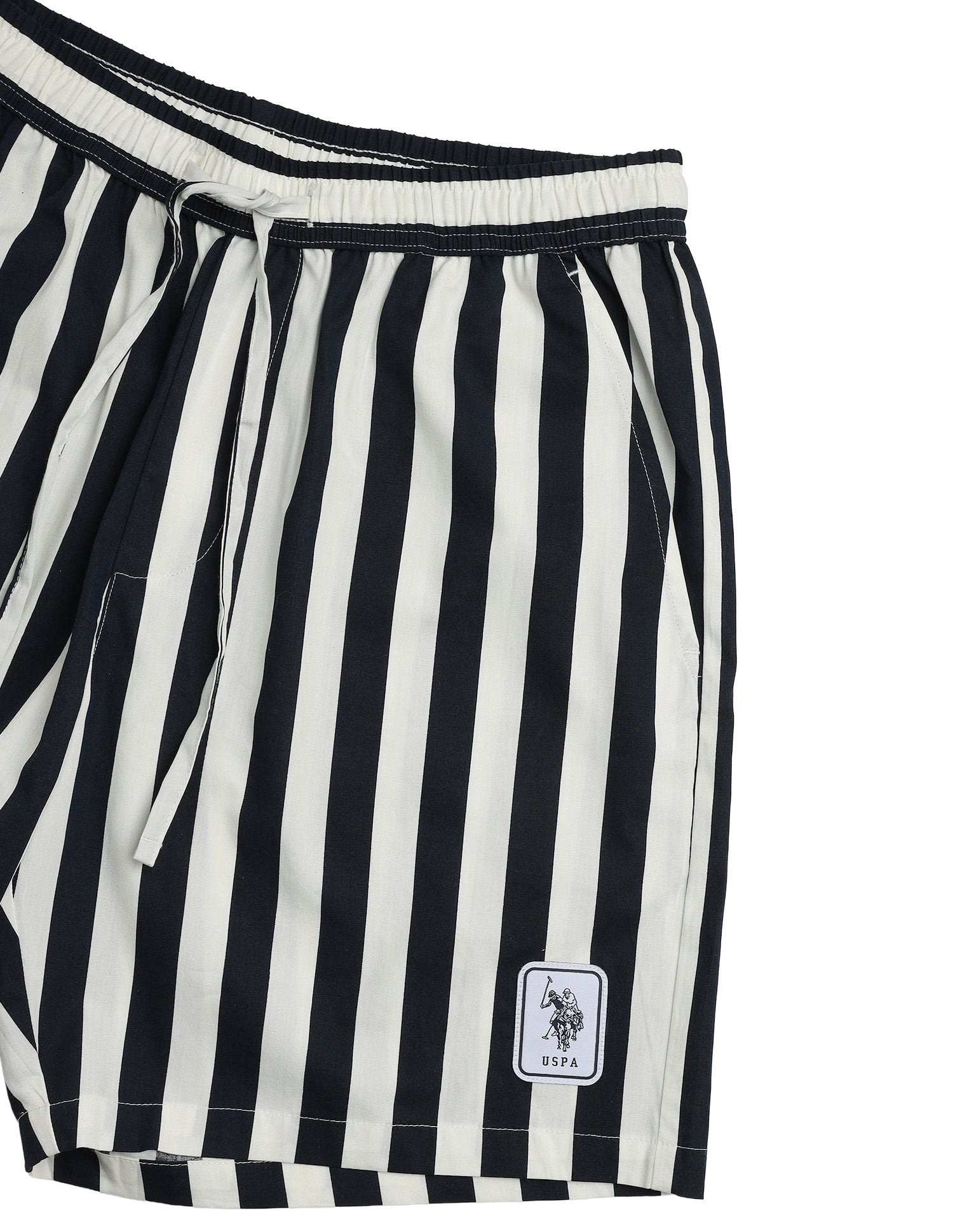 Vertical Striped Pure Cotton OEX15 Boxer Shorts Uspa Navy - U.S. Polo Assn. India | Large