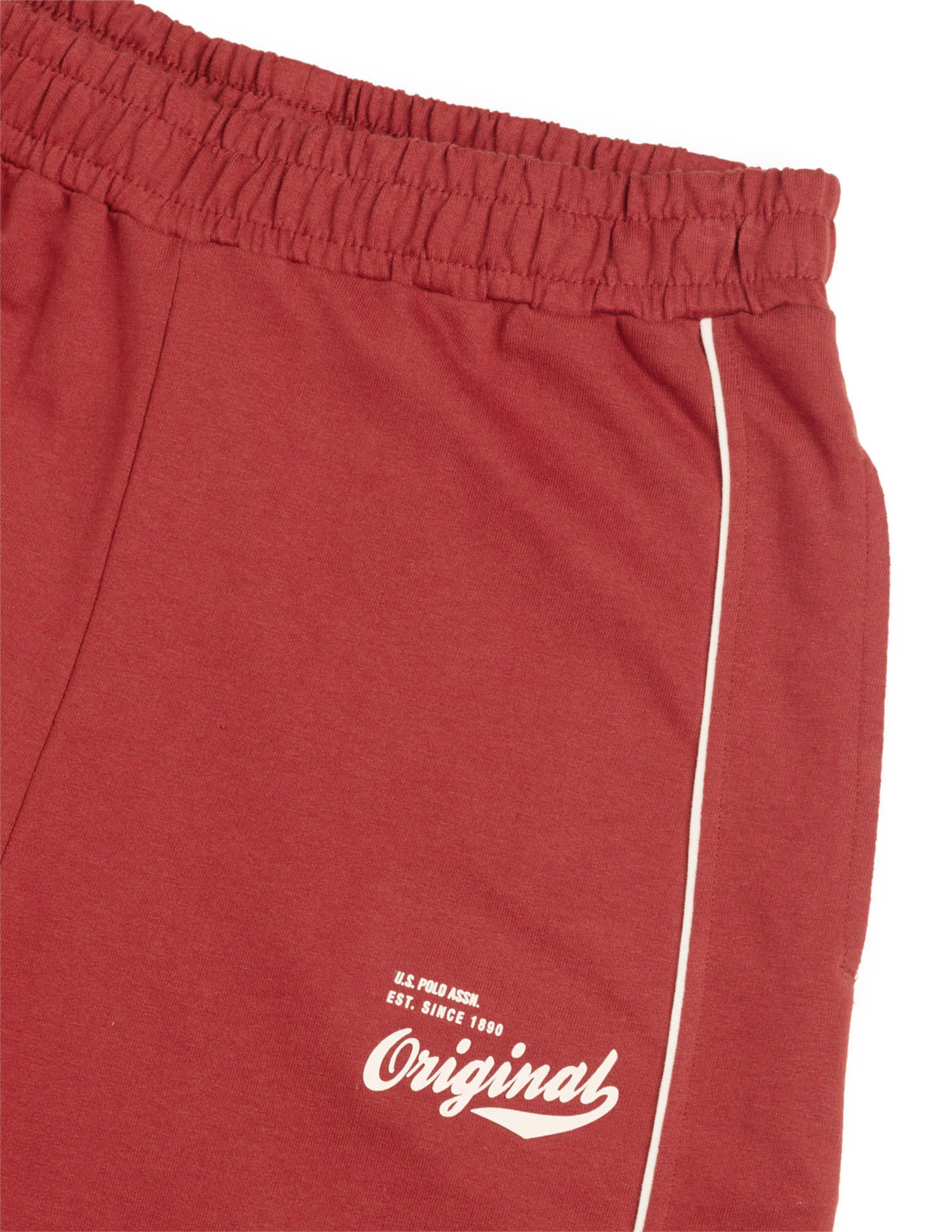 Polo Collar T-Shirt With Wide Leg Pants Red - U.S. Polo Assn. India | Large