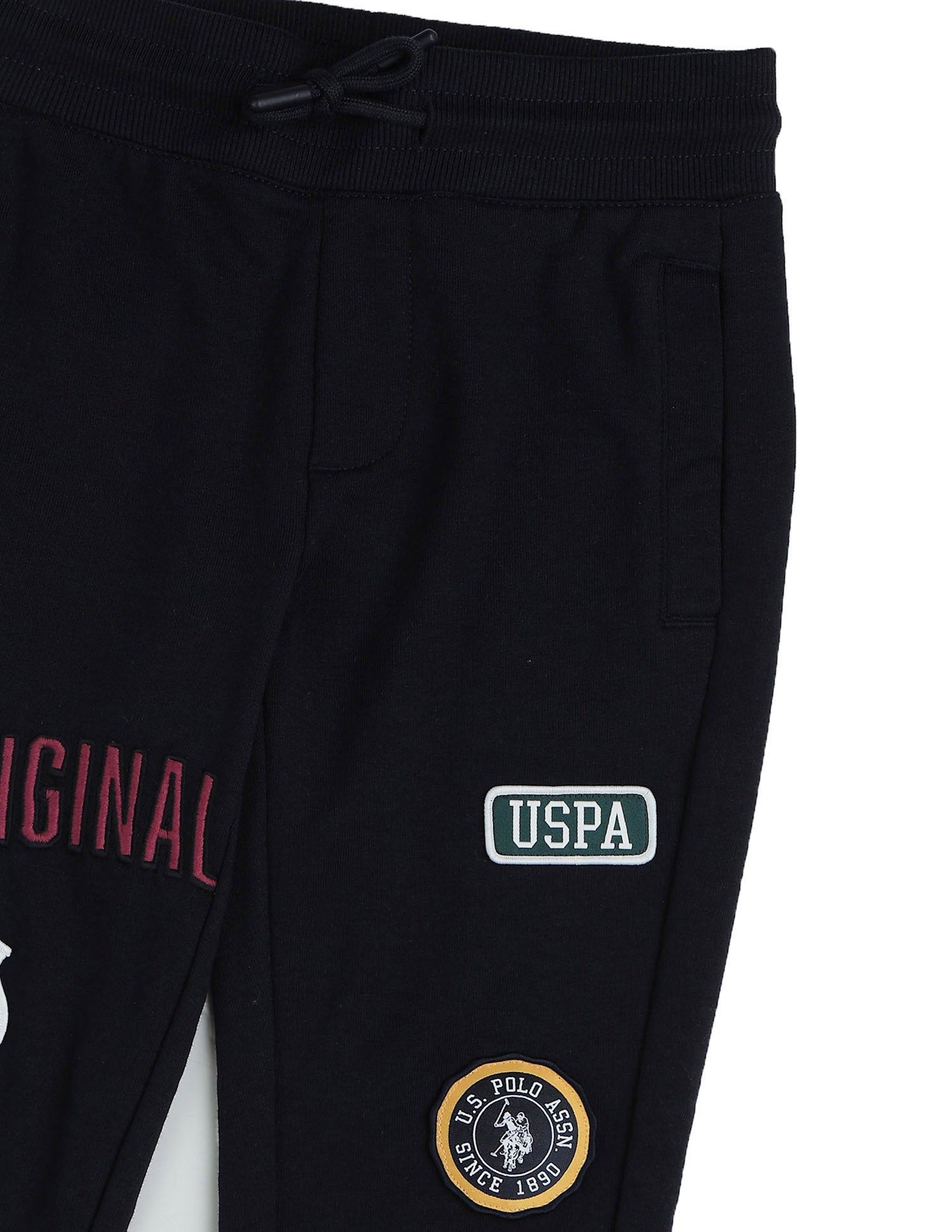 Boys Brand Appliqued Regular Fit Joggers Navy - U.S. POLO ASSN. | Large