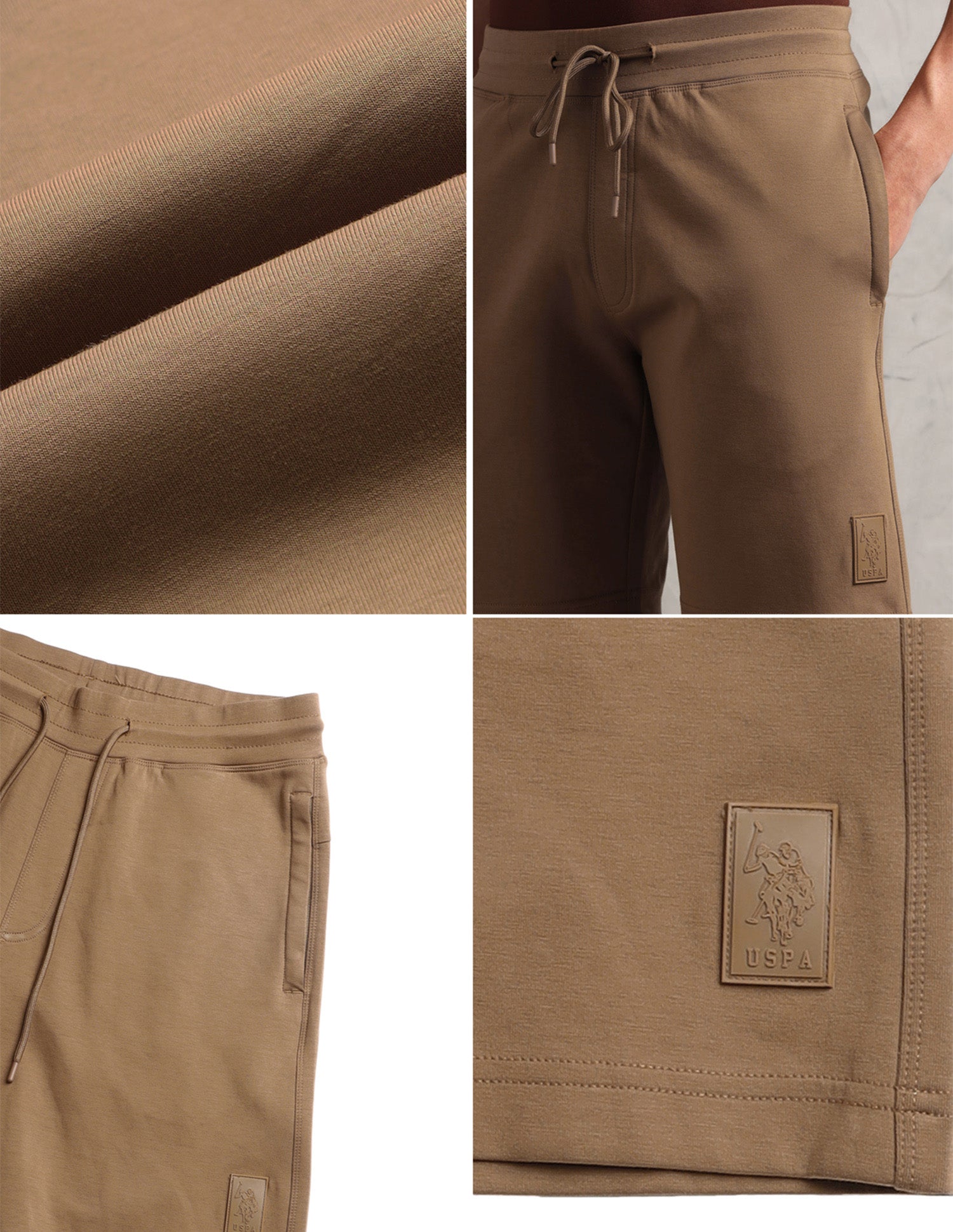 Mid Rise Comfort Fit PS003-PL Lounge Shorts - Pack Of 1 Malt Ball - U.S. Polo Assn. India | Large