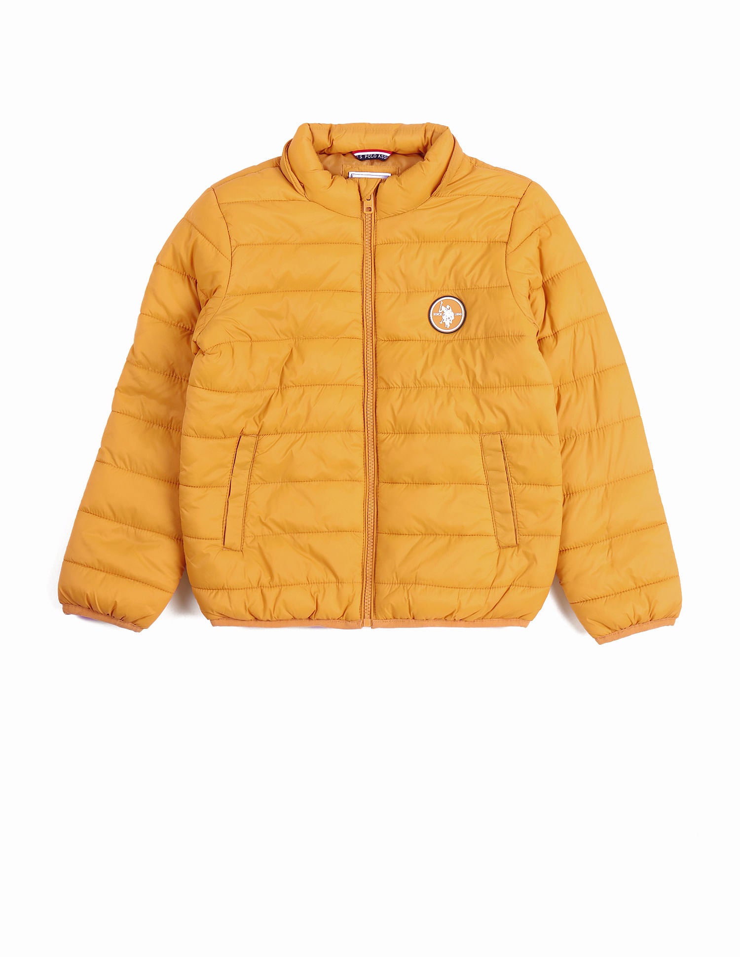 Boys Solid Hooded Jacket Old Gold - U.S. POLO ASSN. | Large