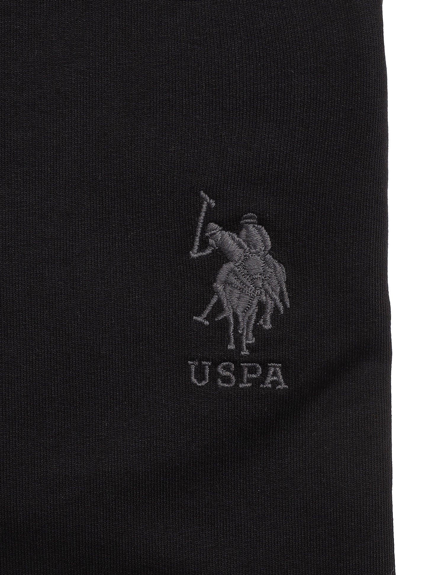 Baggy Fit Sturdy Fabric OR008 Lounge Track Pants Black - U.S. Polo Assn. India | Large