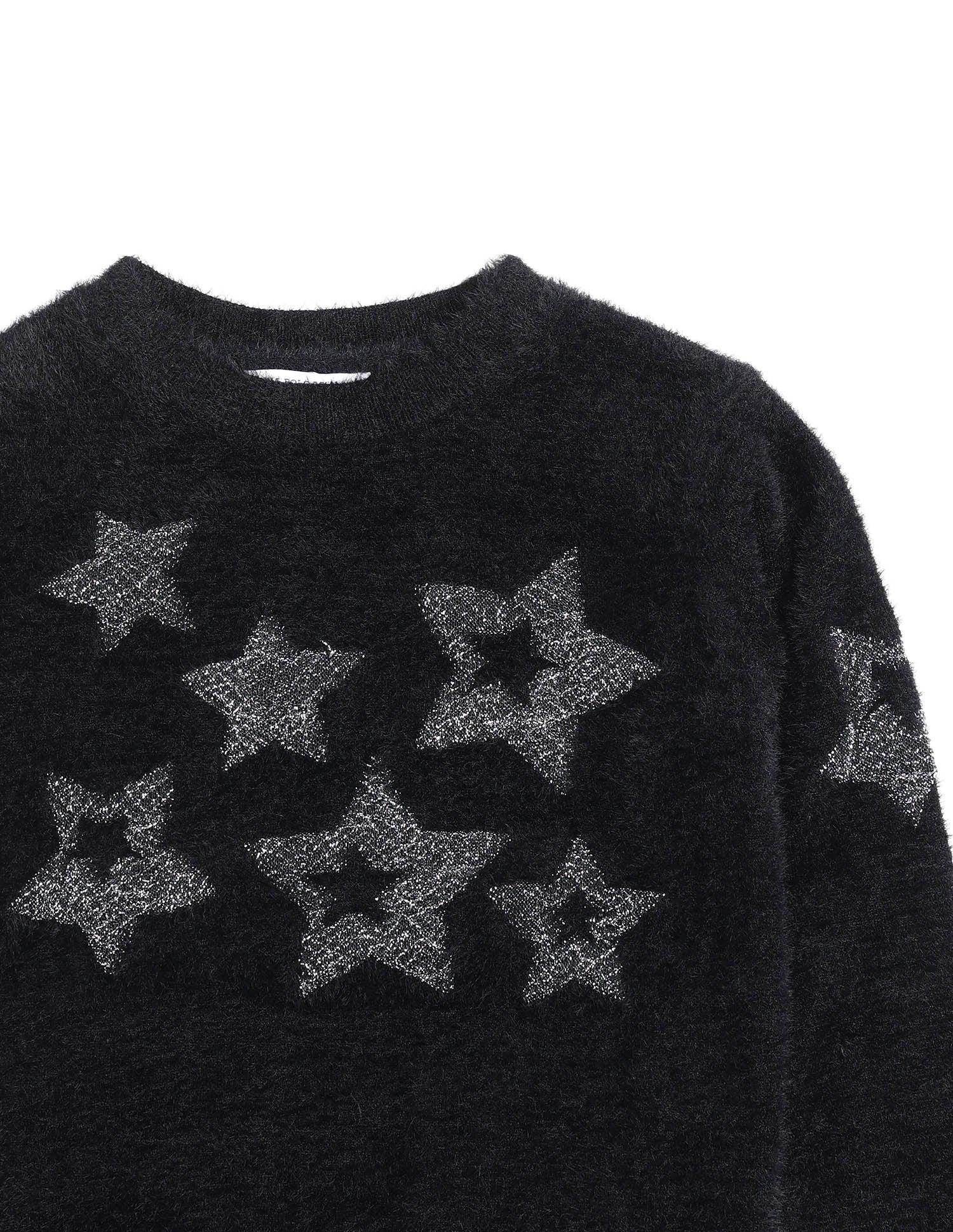 Girls Patterned Knit Pullover Sweater Black - U.S. POLO ASSN. | Large