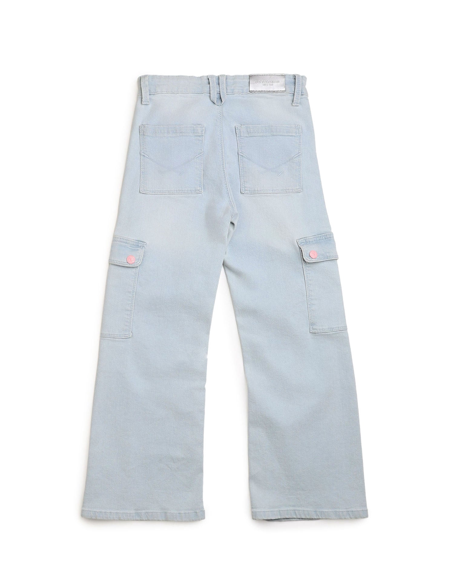 Girls Mid Rise Cargo Jeans Blue - U.S. Polo Assn. India | Large