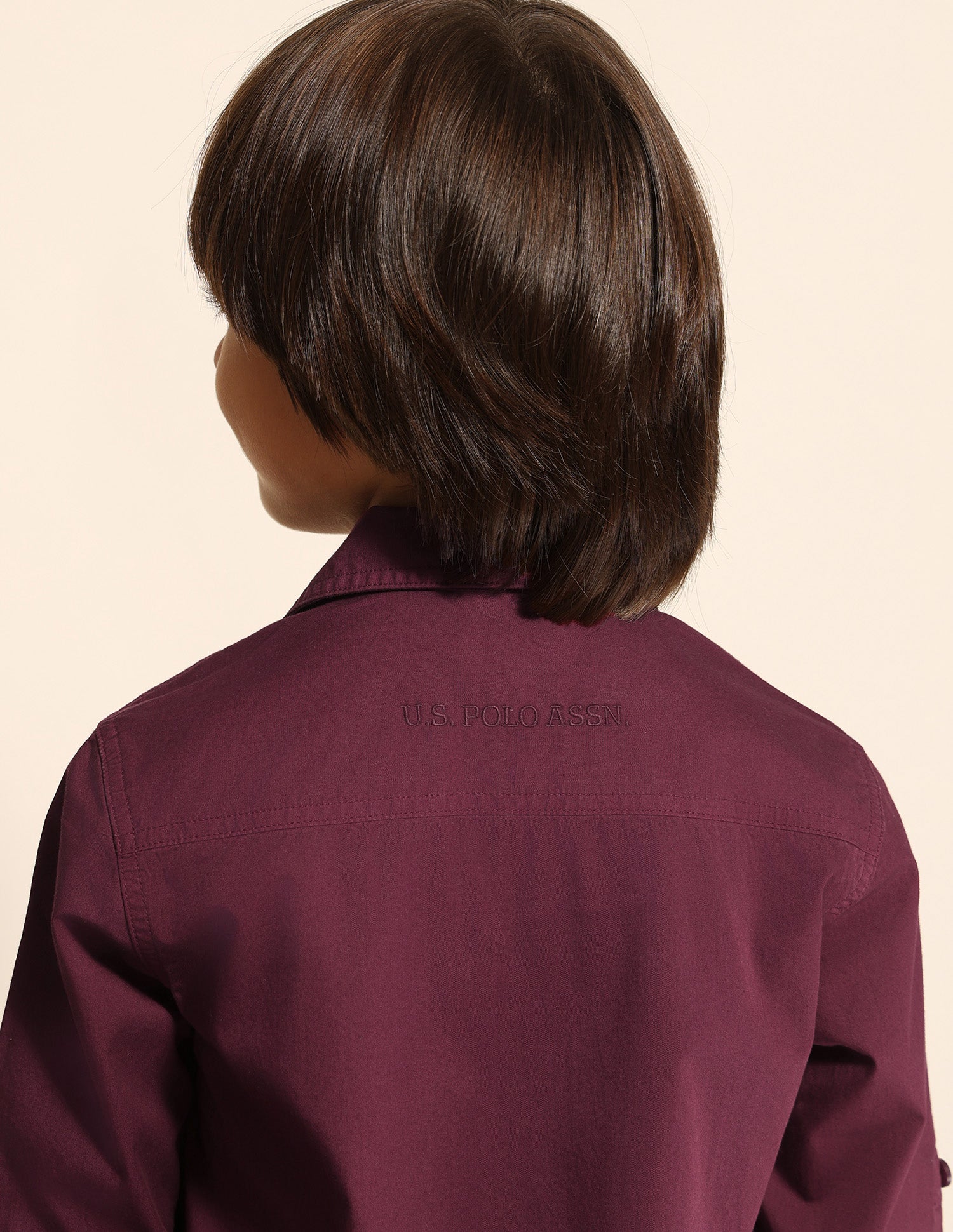 Boys Solid Regular Fit Shirt Red - U.S. POLO ASSN. | Large