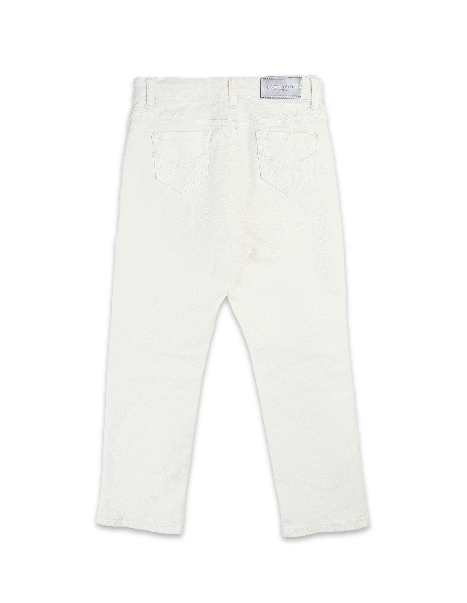 Girls Stars Rhinestone Embellished Jeans White - U.S. POLO ASSN. | Large