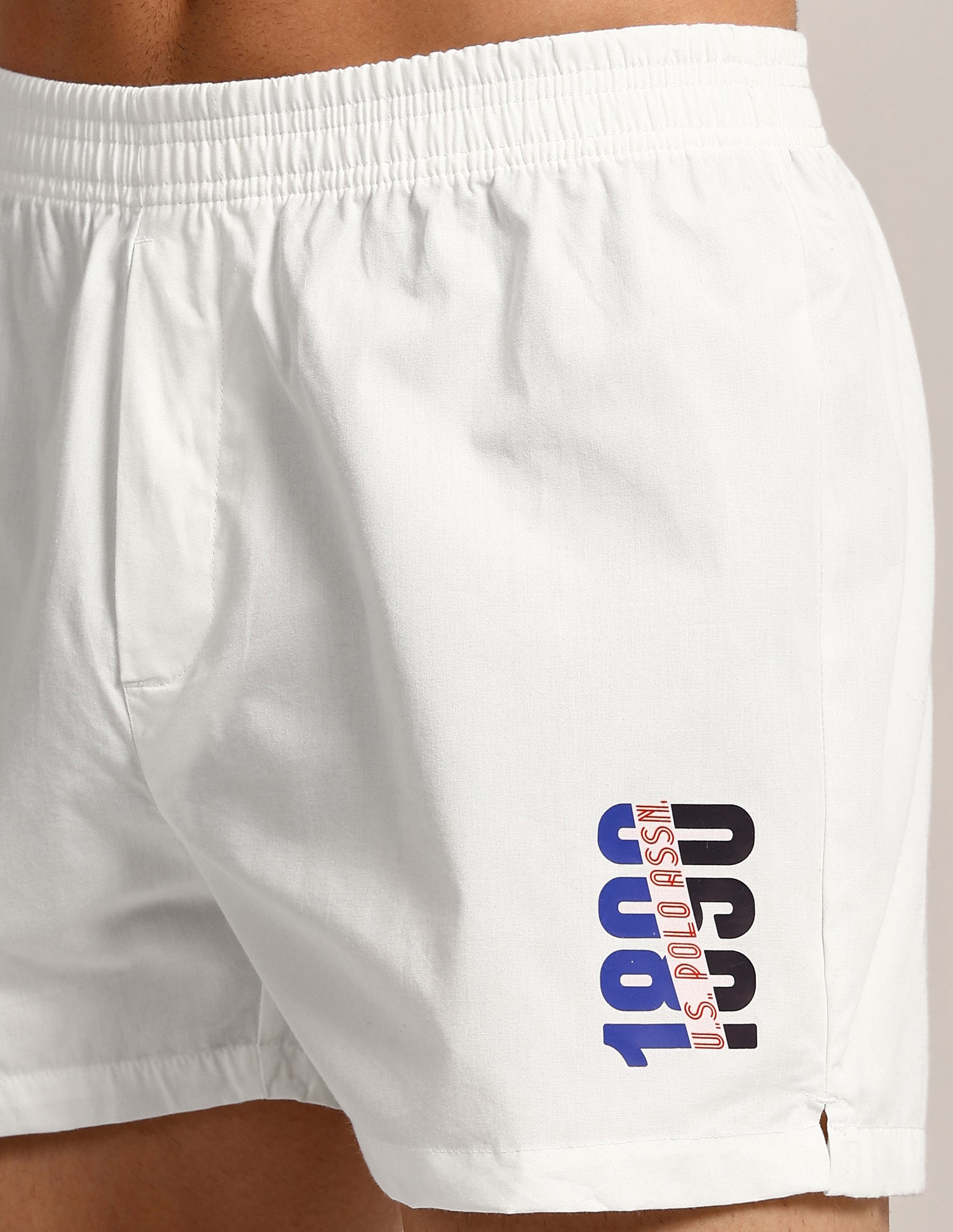 Light Cotton OEX16-P2 Boxer Shorts - Pack Of 2 Ivory & Black - U.S. Polo Assn. India | Large