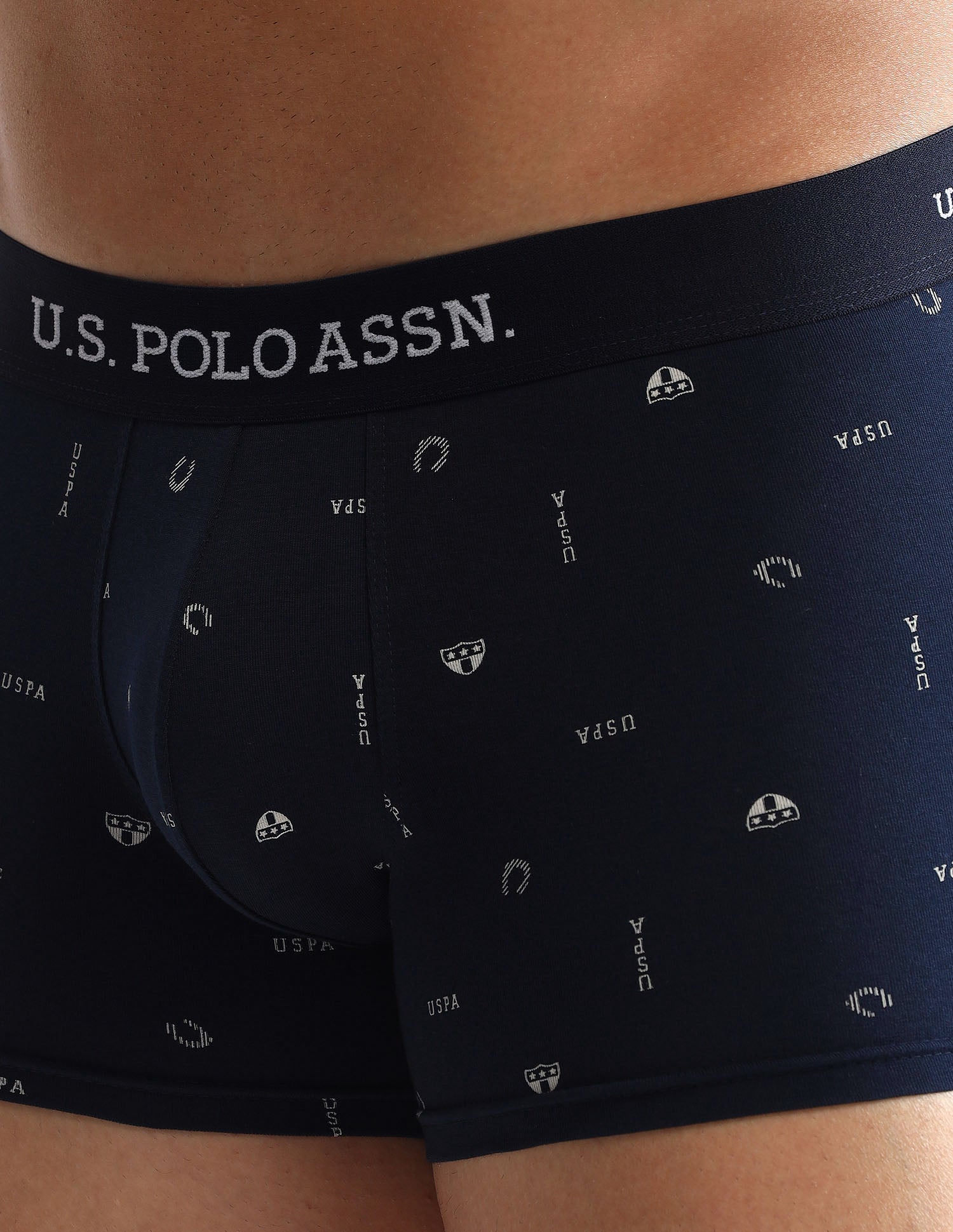 Pack Of 3 Anti-Microbial Underwear Trunks - OET14-NGN-P3 Navy, Iron Gate and Black - U.S. POLO ASSN. | Large