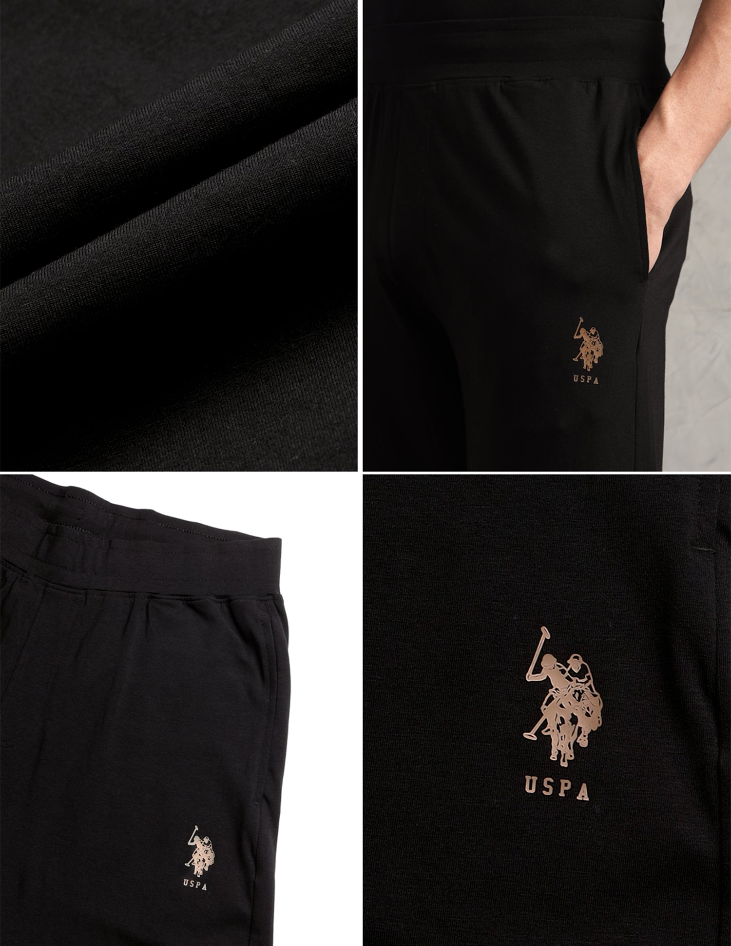 Relaxed Fit Breathable PR001-PL - Lounge Pants Pack Of 1 Black - U.S. Polo Assn. India | Large
