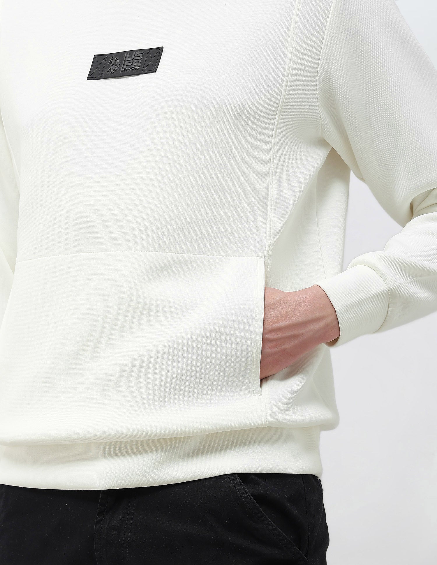 Solid Regular Fit Sweatshirt Stone - U.S. Polo Assn. India | Large