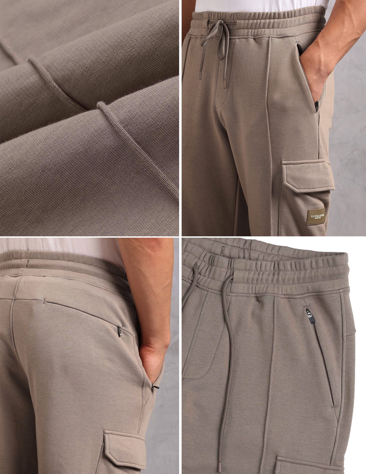 Comfort Fit Cotton OR005 Lounge Pants - Pack Of 1 Light Brown - U.S. POLO ASSN. | Large