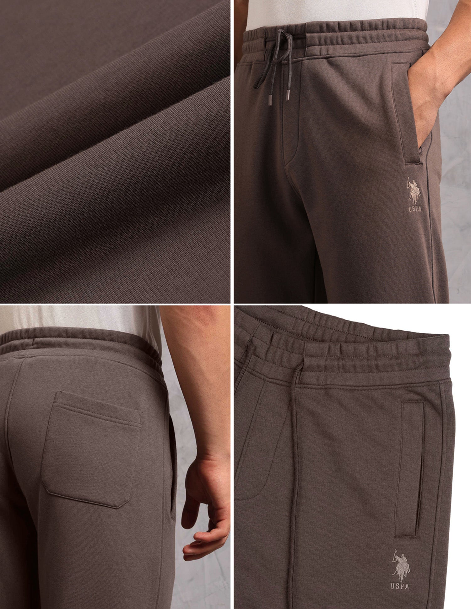 Mid Rise Fleece OR007 Lounge Pants - Pack Of 1 Brown Tint - U.S. POLO ASSN. | Large