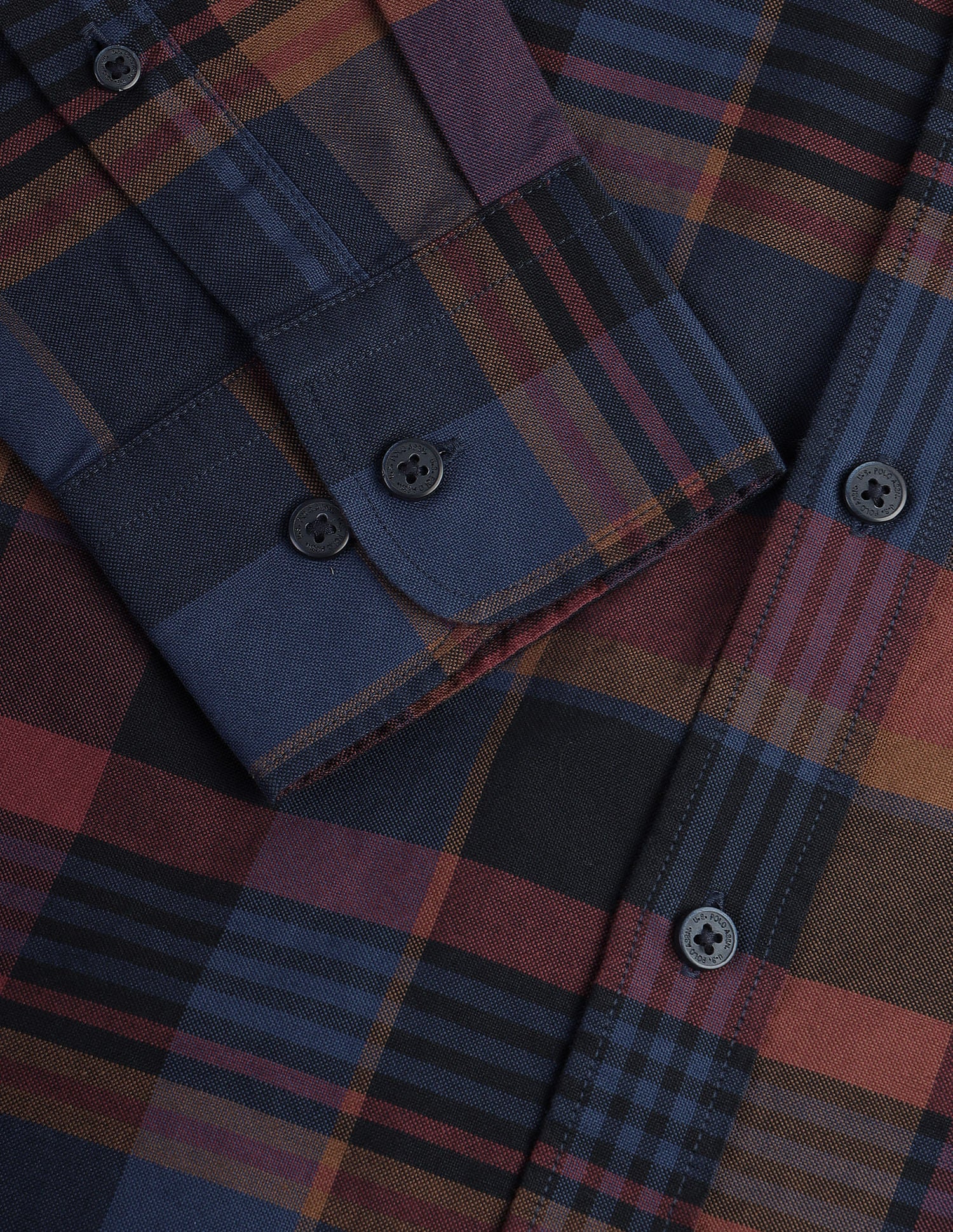 Tailored Plaid Check Shirt Wine - U.S. POLO ASSN. | Large