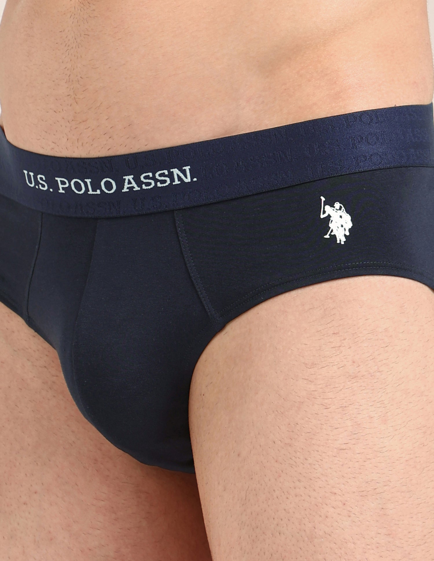 Antibacterial Dual Layered OEB21 Brief - Pack Of 2 Navy/Stromy Weather - U.S. Polo Assn. India | Large