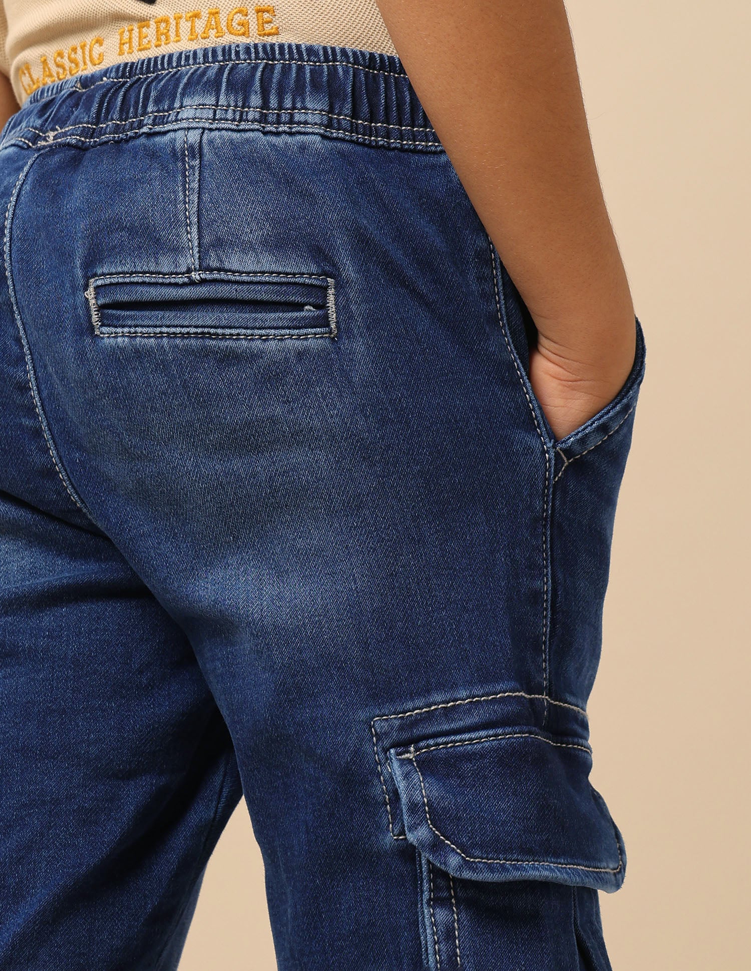 Boys Whiskered Regular Fit Cargo Jeans Light Blue - U.S. POLO ASSN. | Large