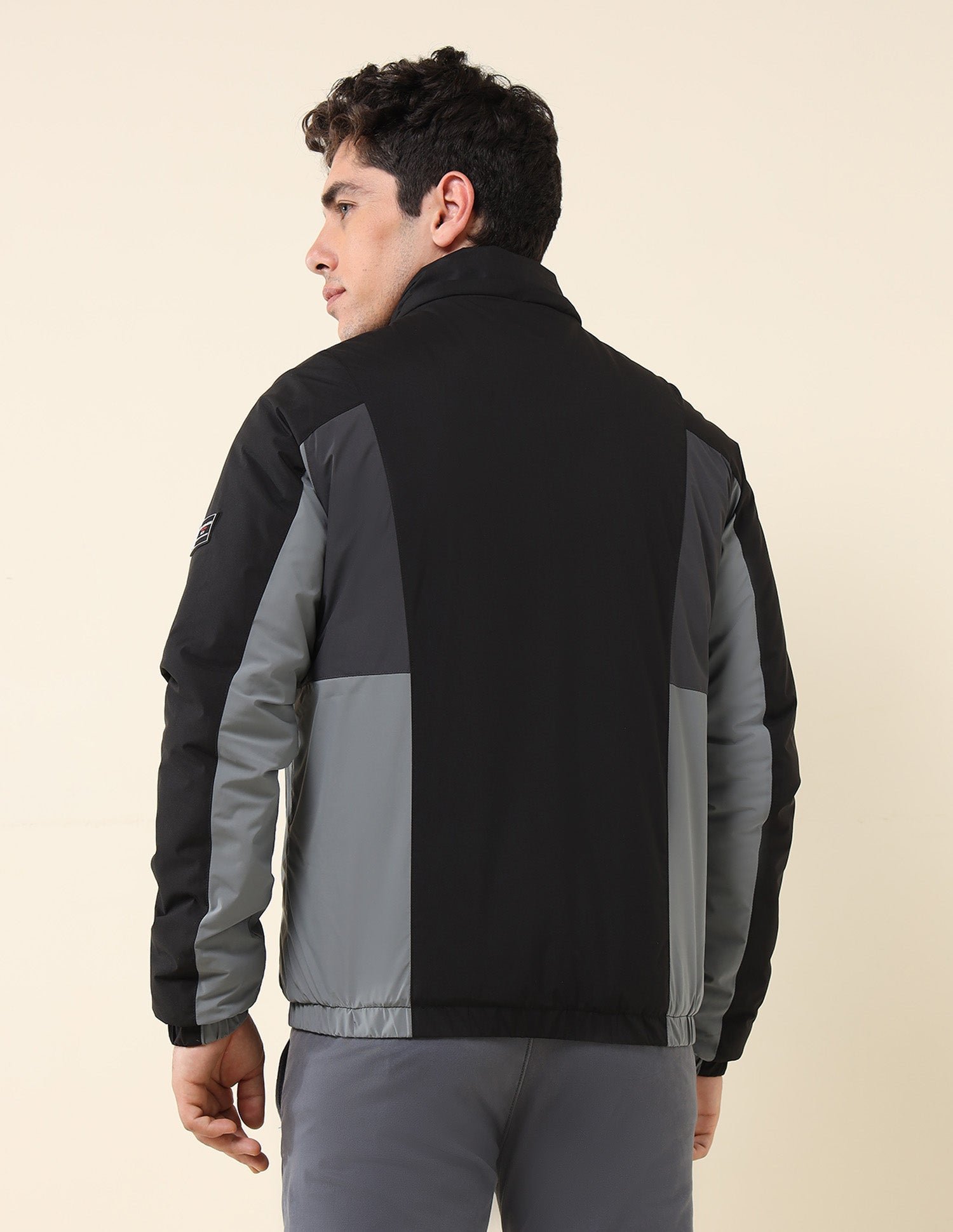 High Neck Regular Fit Jacket Black - U.S. Polo Assn. India | Large