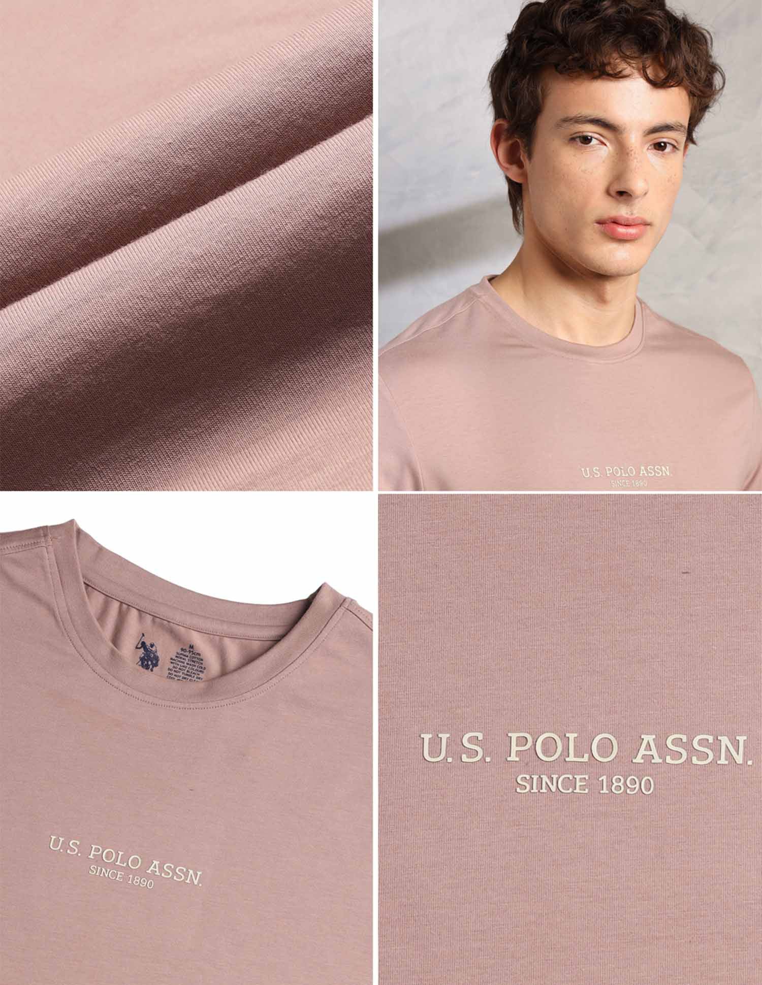 Comfort Relaxed Fit Breathable PE005-PL Lounge T-Shirt - Pack Of 1 Stucco - U.S. Polo Assn. India | Large