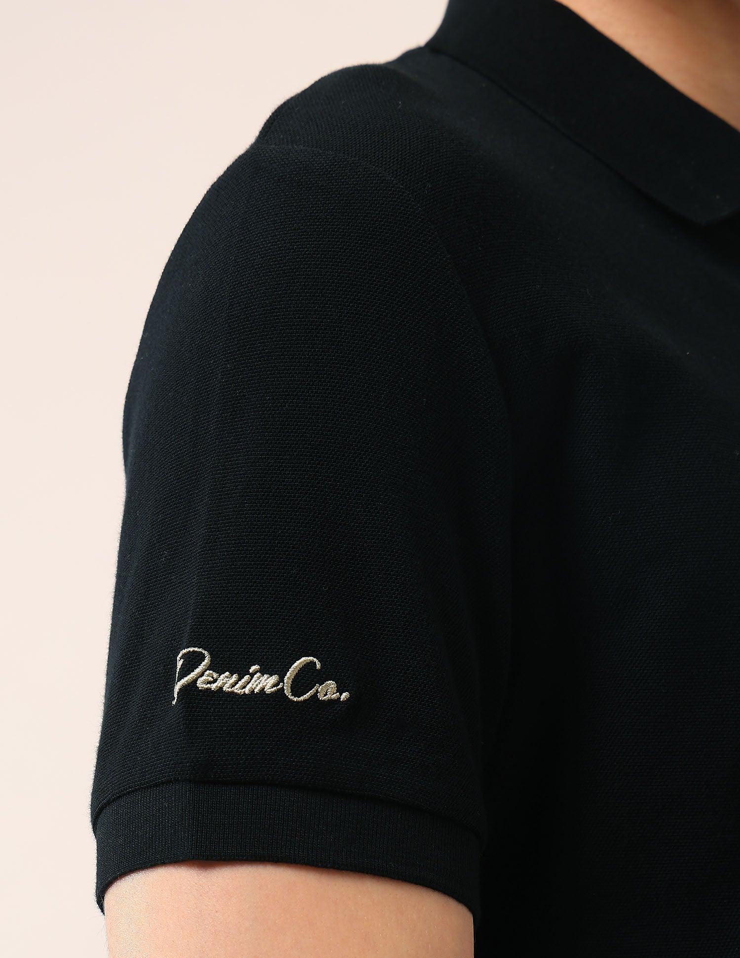 Colourblocked Pure Cotton Polo Shirt Black - U.S. Polo Assn. India | Large